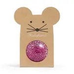 Ratatam Balle rebondissante souris à paillettes rose 43mm