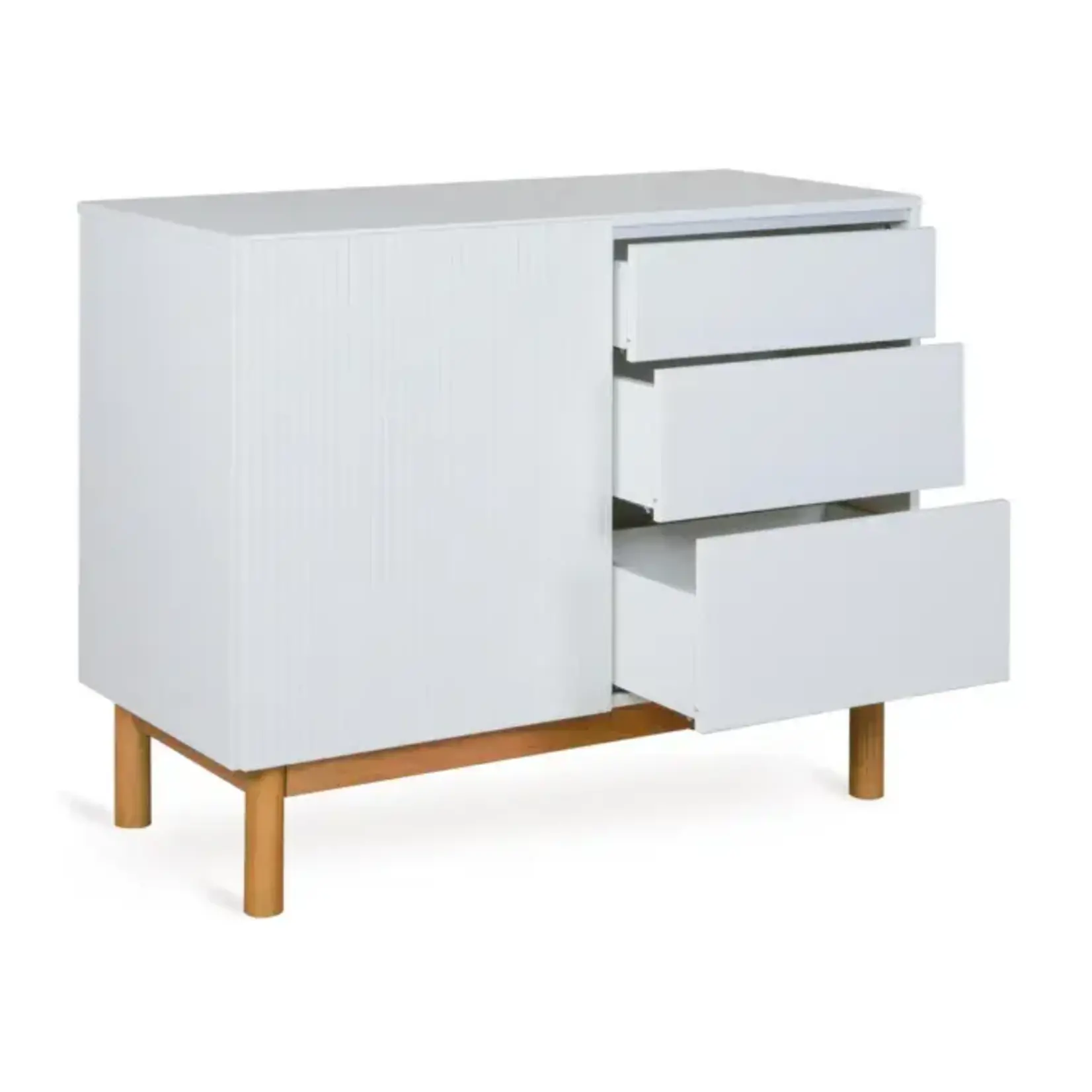 Quax Mood Commode Porte + 3 Tiroirs Blanc