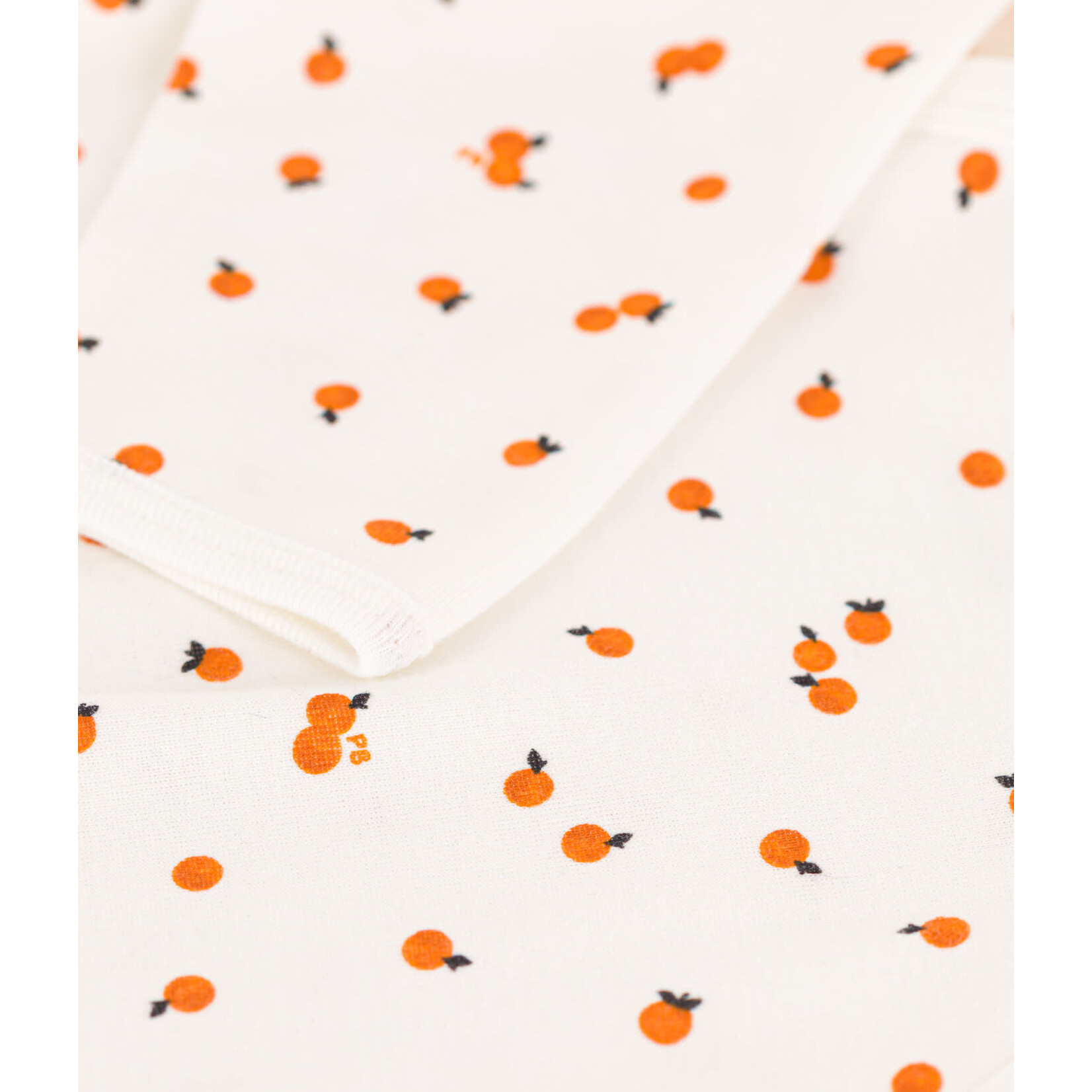 Petit Bateau Dors bien Eté Blanc Oranges Coton Bio