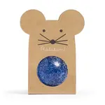 Ratatam Balle rebondissante souris à paillettes bleu 43mm