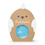 Ratatam Balle rebondissante oiseau à paillettes bleu 42mm