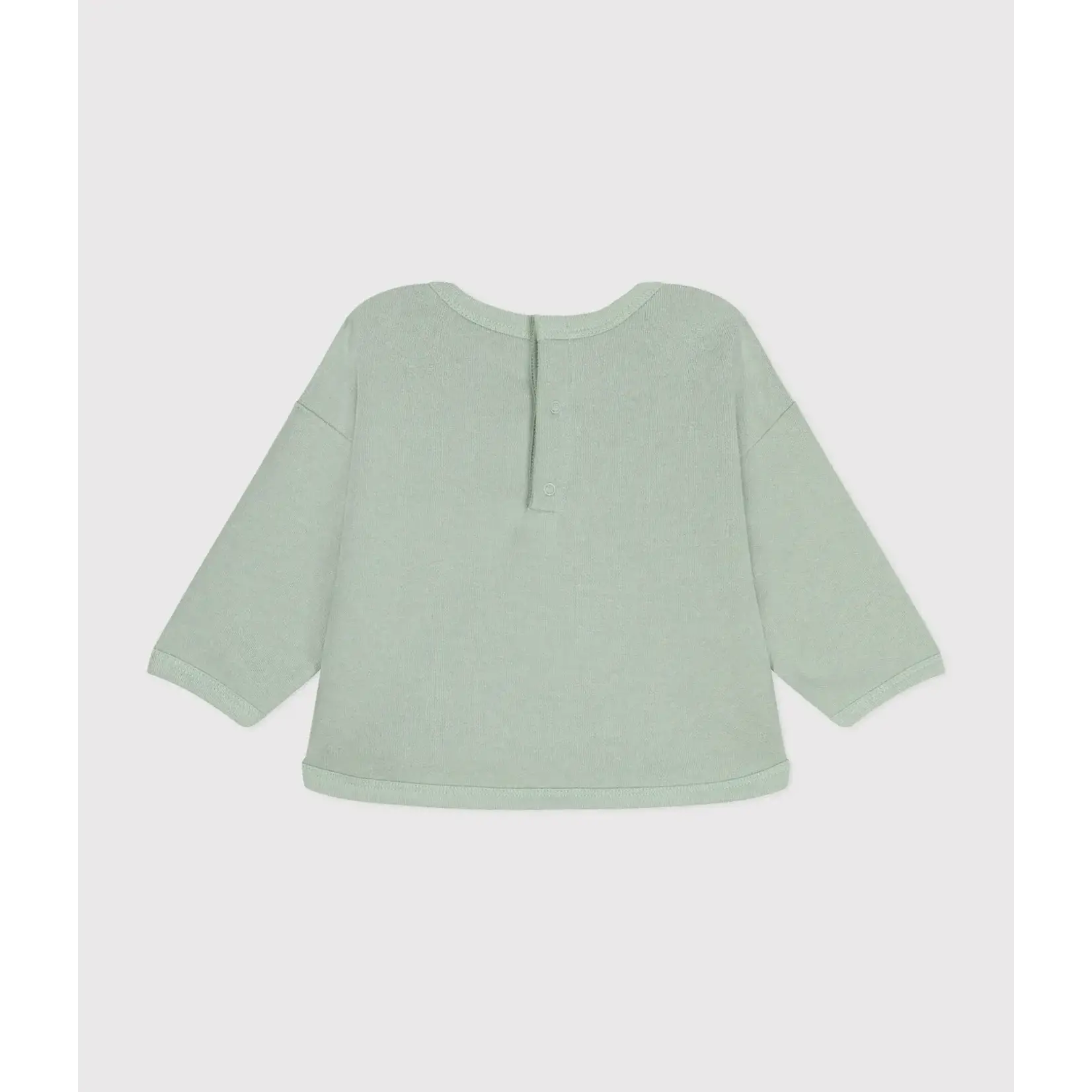 Petit Bateau Sweatshirt Bébé Unisex en Molleton Vert Herbier