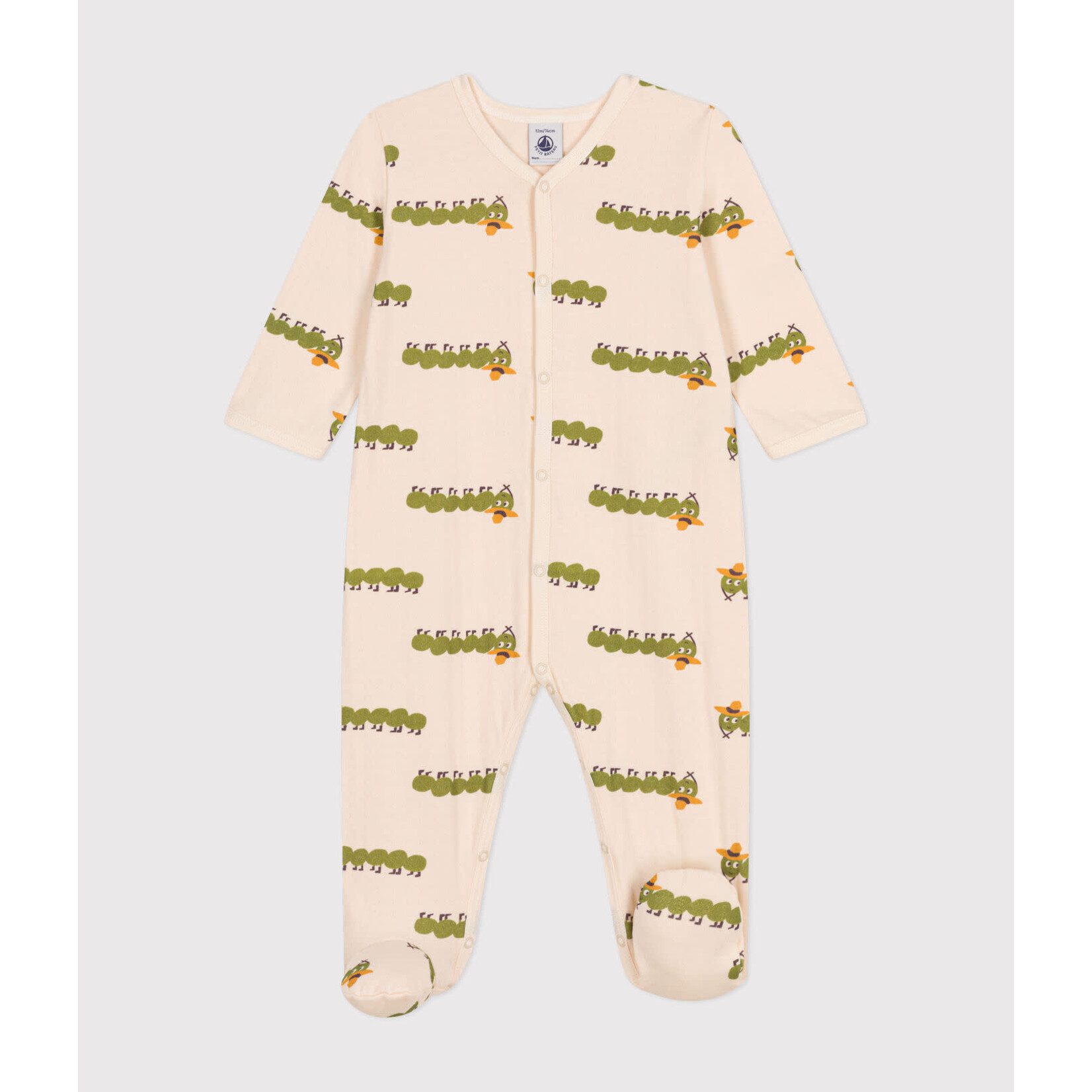 Petit Bateau Pyjama Dors Bien Bébé en Coton Mi-Saison Imprimé Millepatte