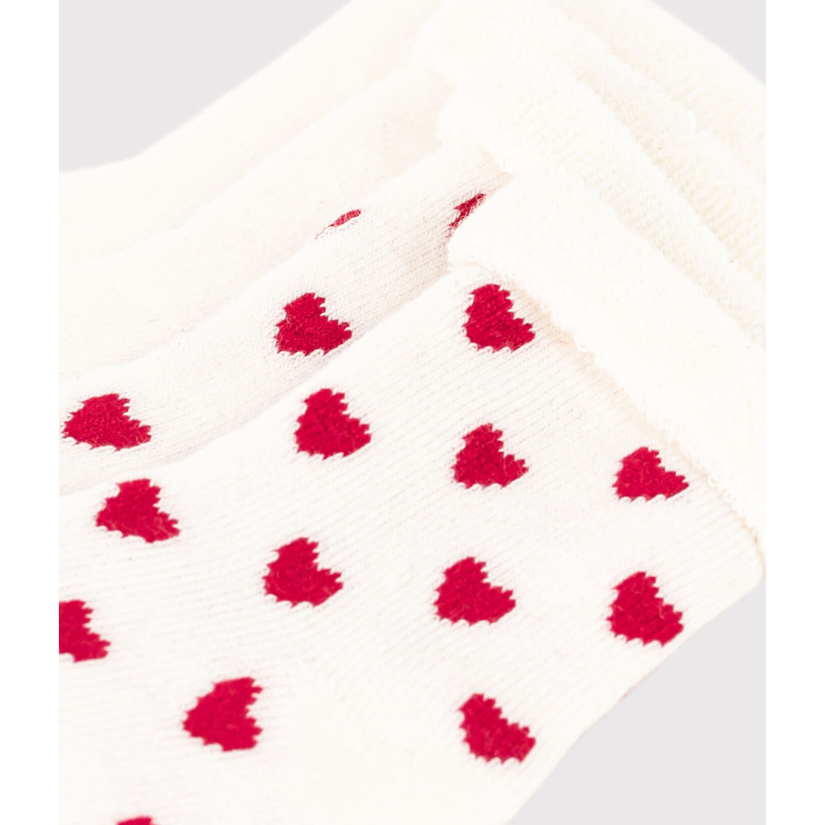 Petit Bateau Lot 2 Paires Chaussettes Unisex Coeur Bébé Coton Tricot