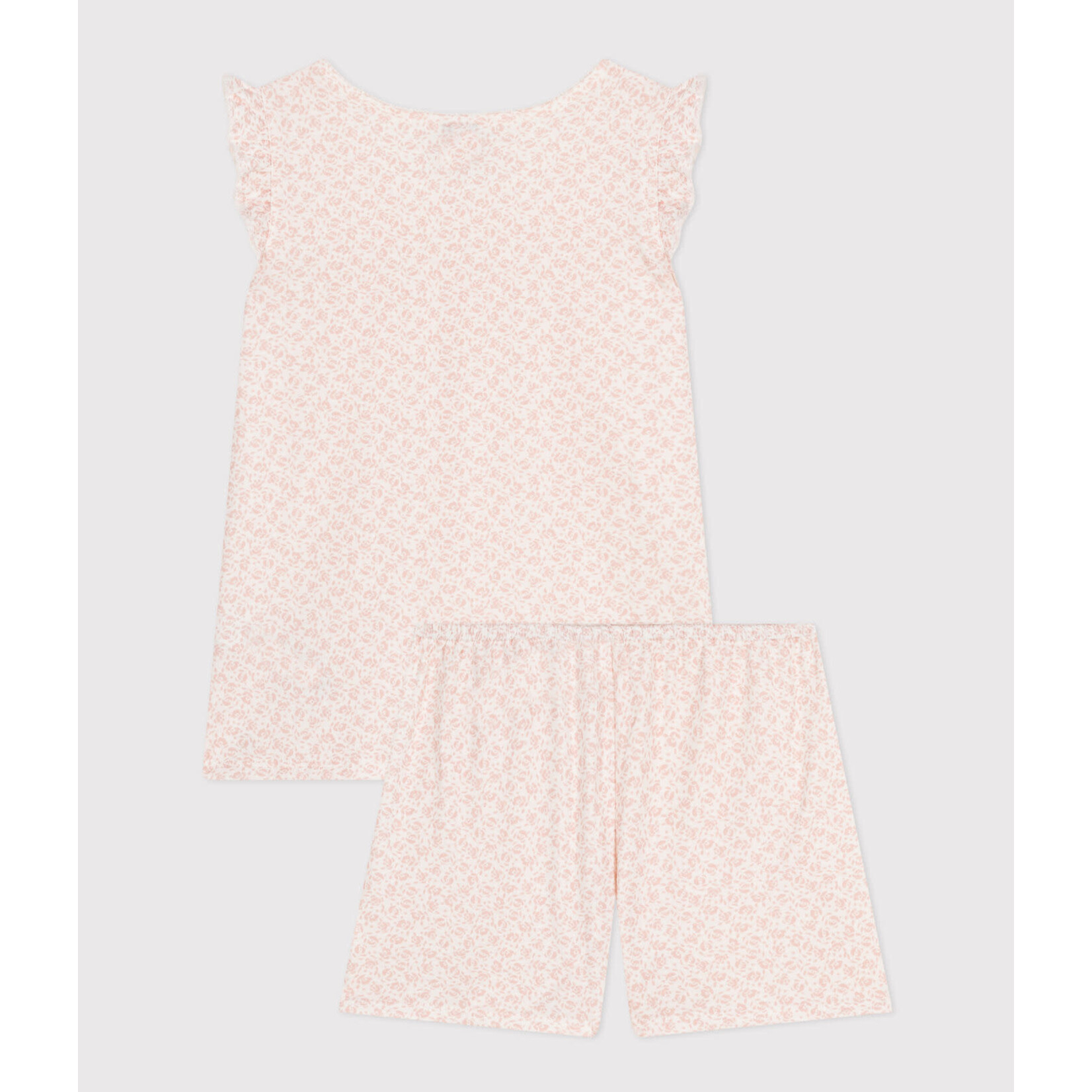 Petit Bateau Pyjama Short Eté Enfant Fille Coton Imprimé Fleur Panty