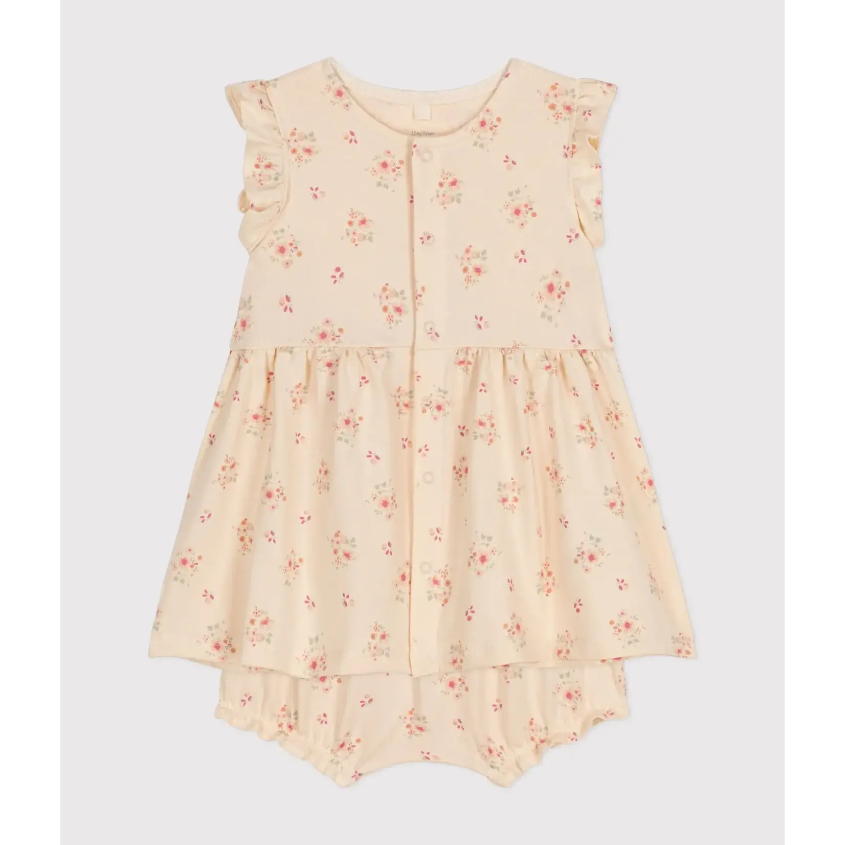 Petit Bateau Robe et Bloomer Manches Courtes Bébé Jersey