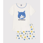 Petit Bateau Pyjama Short Court Mixte Coton Enfant - Chat