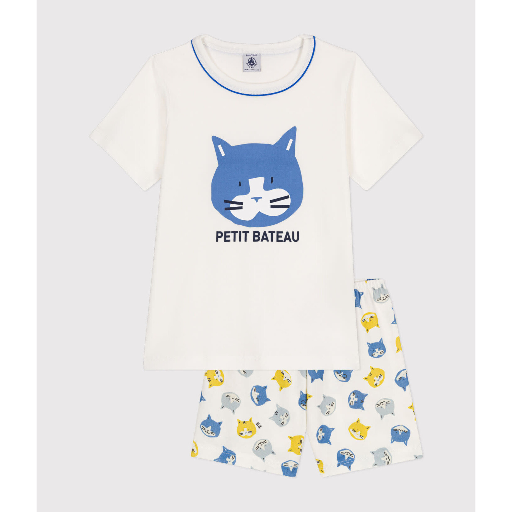 Petit Bateau Pyjama Short Court Mixte Coton Enfant - Chat