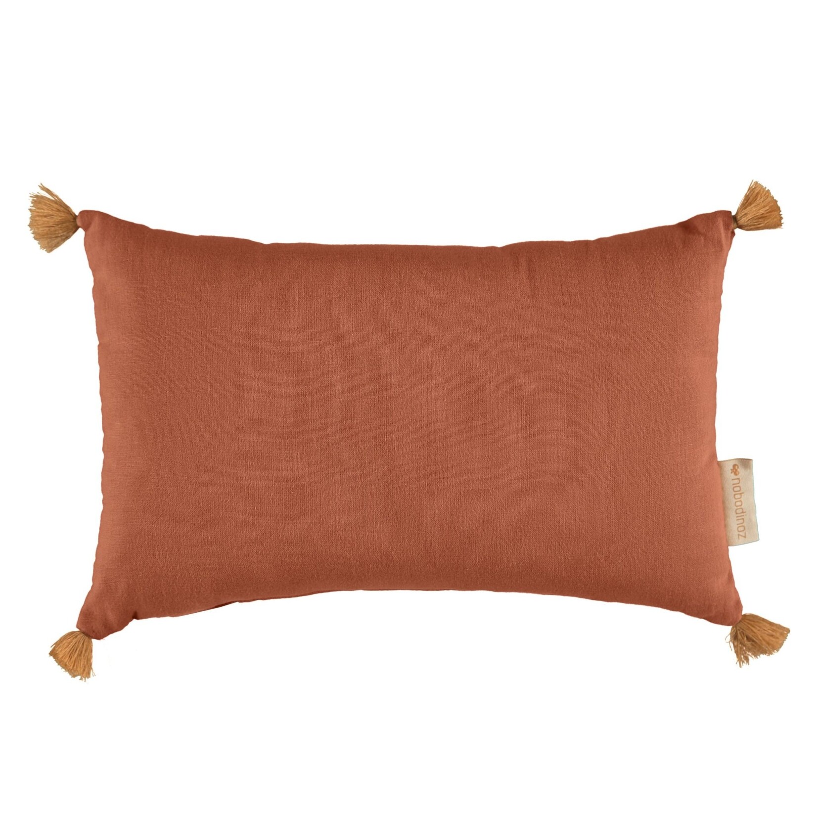 Nobodinoz Petit Coussin Rectangulaire Sublim avec Pompons 20x35CM