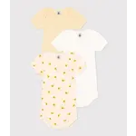 Petit Bateau Lot de 3 Bodies Manches Courtes Koala Coton Bio Bébé