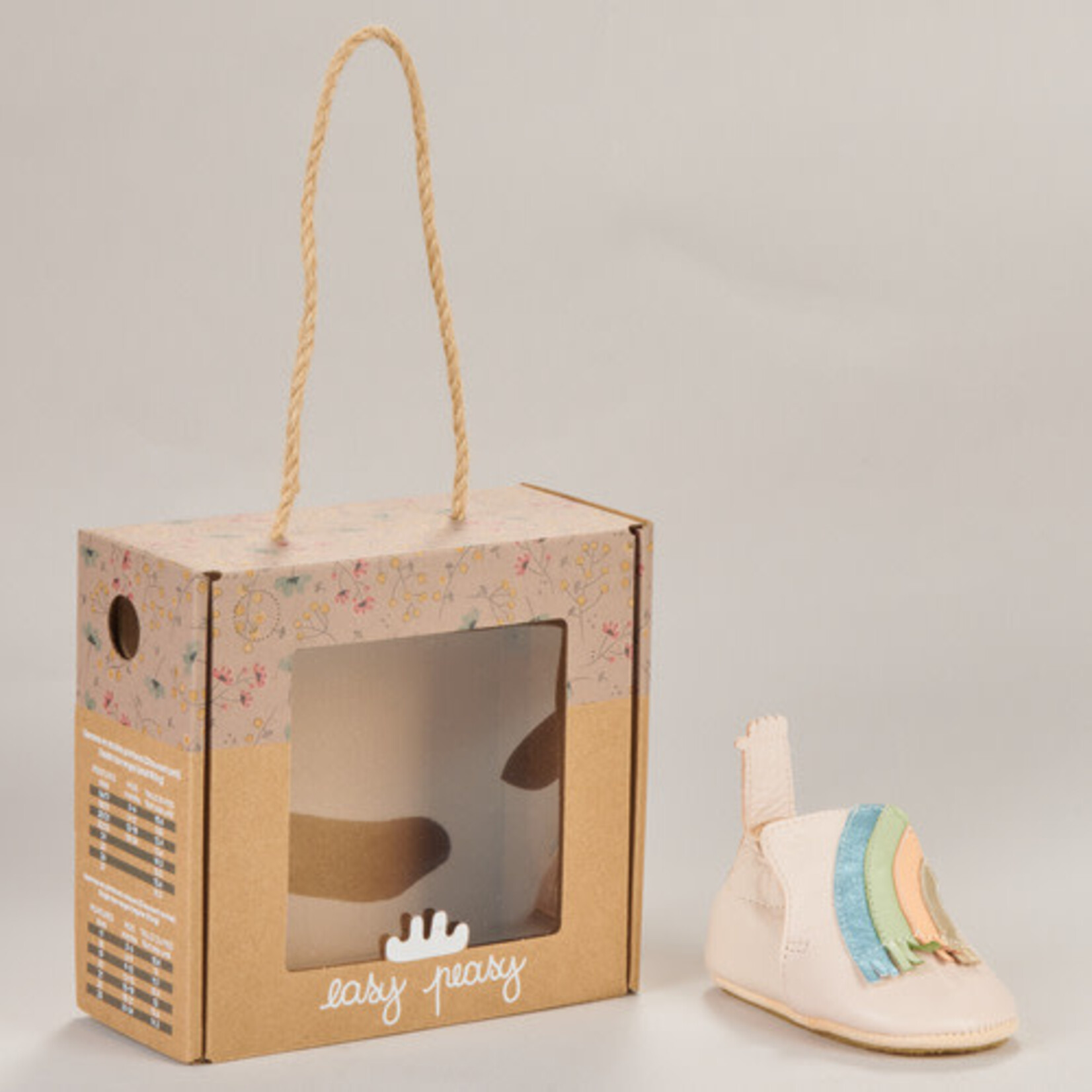 Easy Peasy Chaussons En Cuir Bébé My Blublu Arc En Ciel