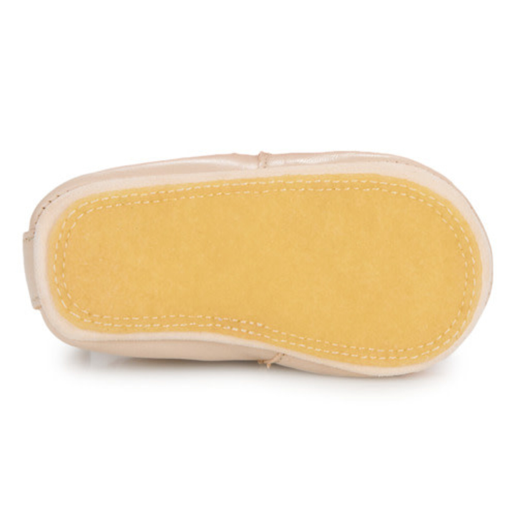 Easy Peasy Chaussons en Cuir Bébé My Blublu Chien Beige Antidérapant