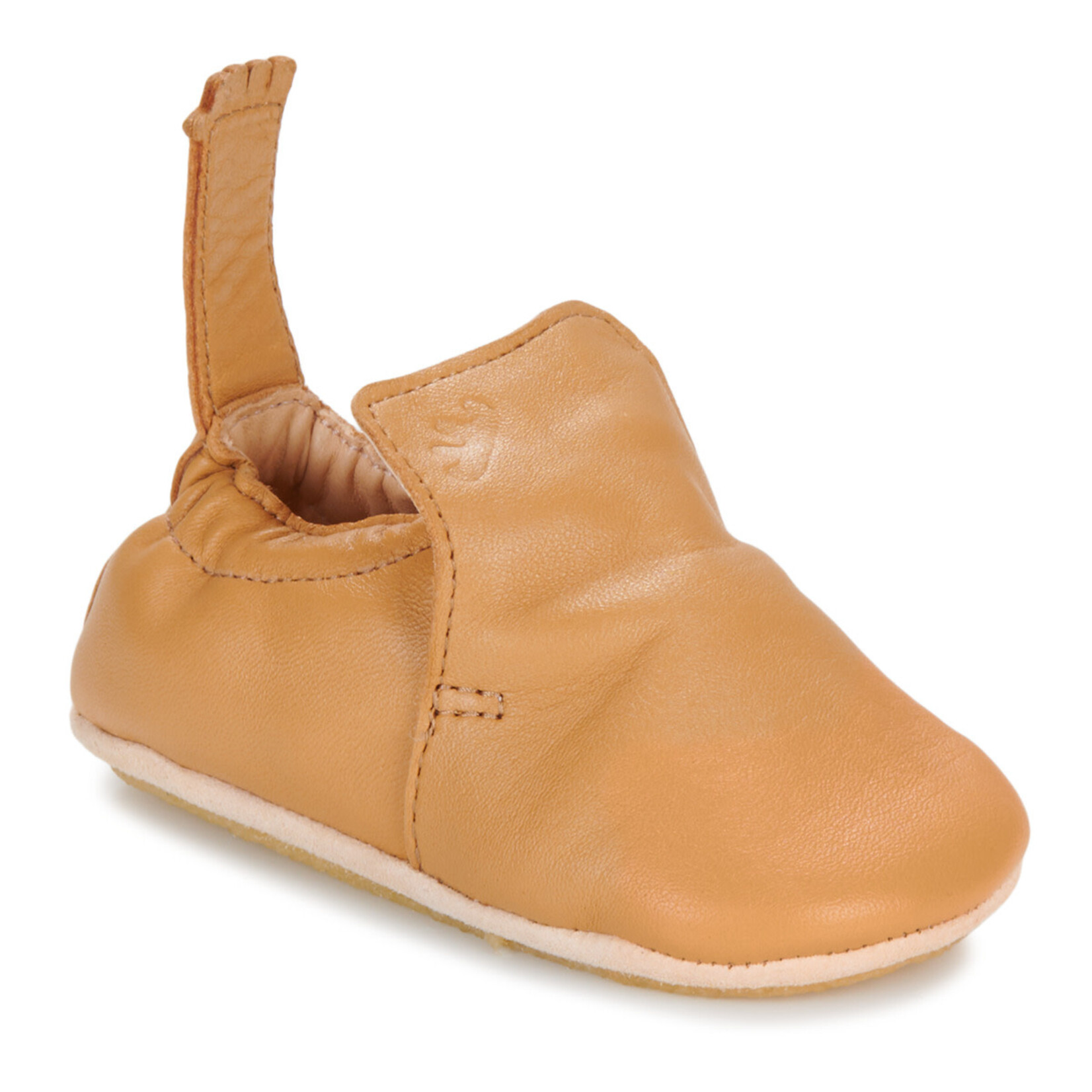 Easy Peasy Chaussons en Cuir Enfant My Blublu Caramel Antidérapants