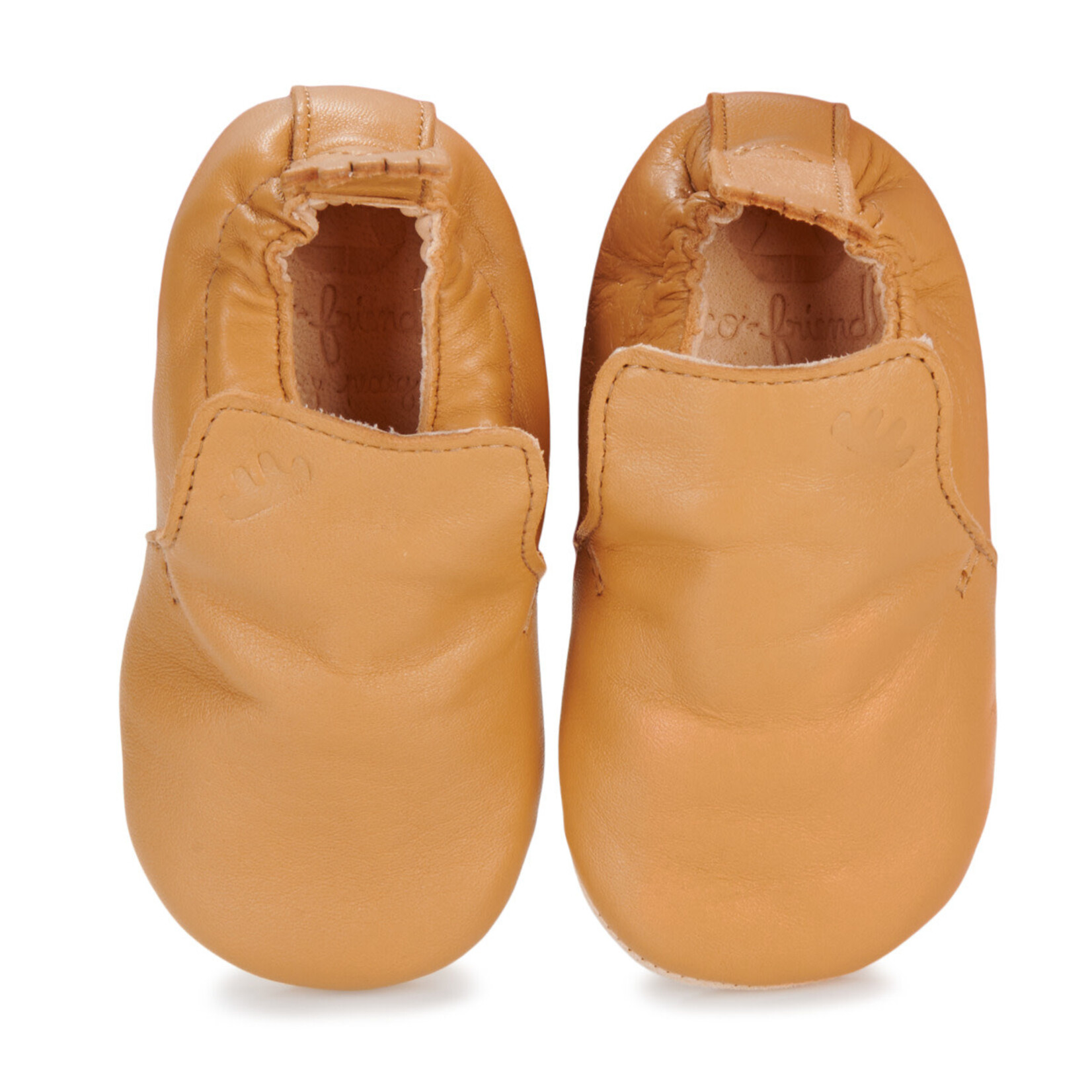 Easy Peasy Chaussons en Cuir Enfant My Blublu Caramel Antidérapants