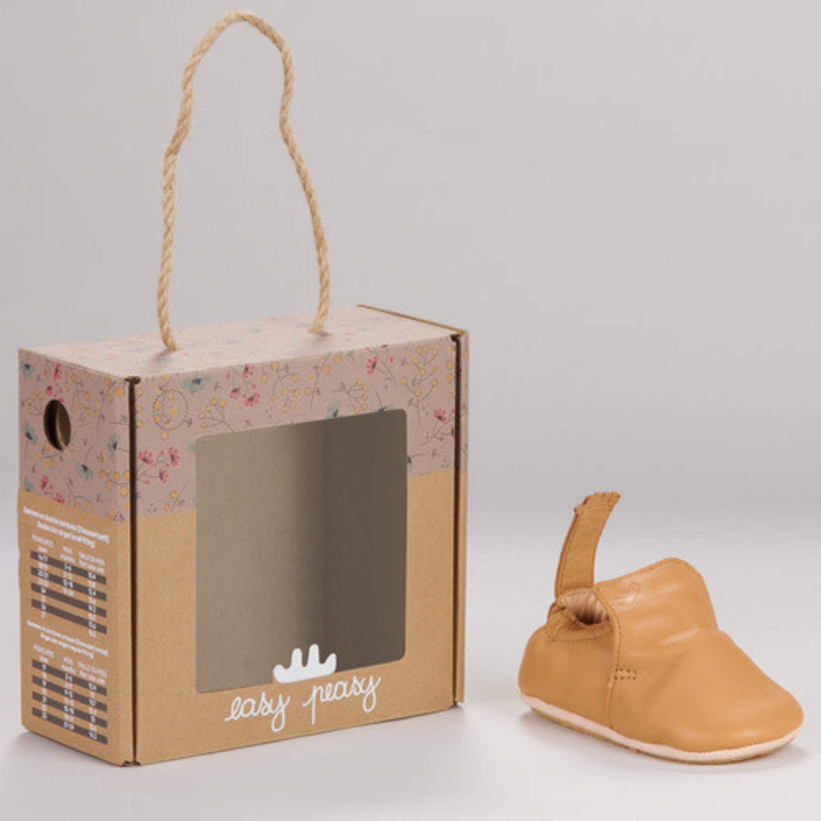 Easy Peasy Chaussons en Cuir Enfant My Blublu Caramel Antidérapants