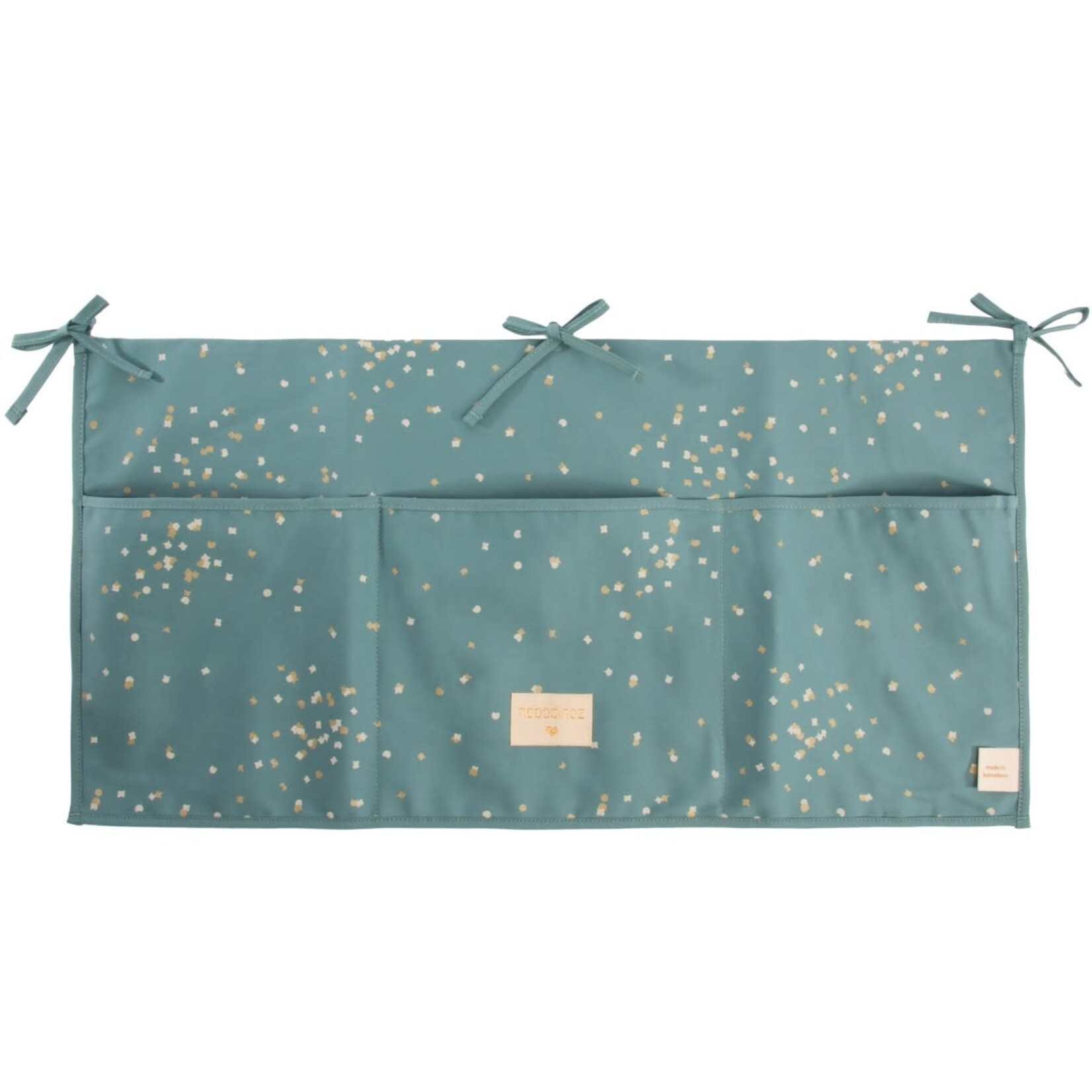 Nobodinoz Organisateur de Berceau Merlin Gold Confetti Magic Green