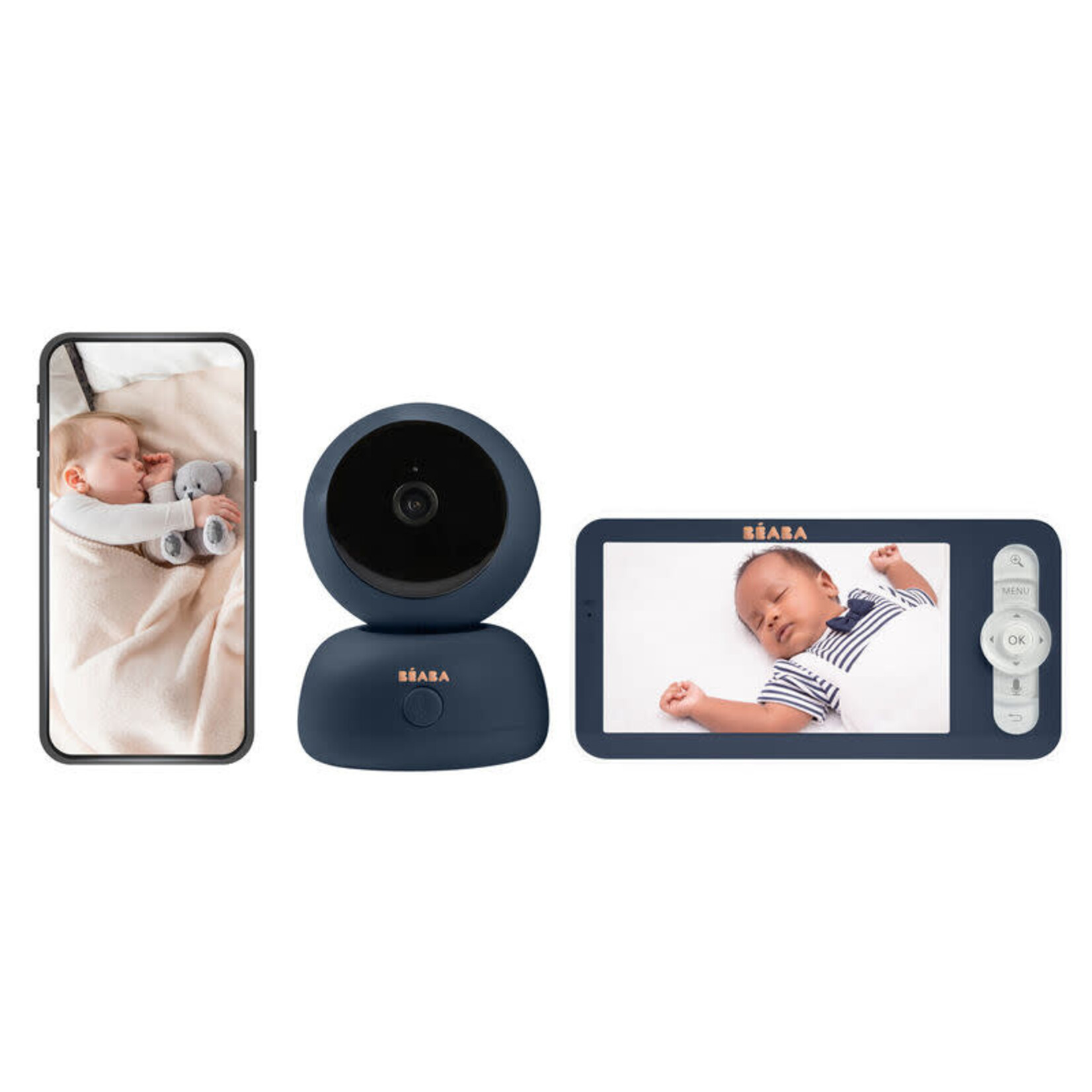 Beaba Babyphone Camera Vidéo Zen Premium Beaba 2 en 1 Ecran et Appli