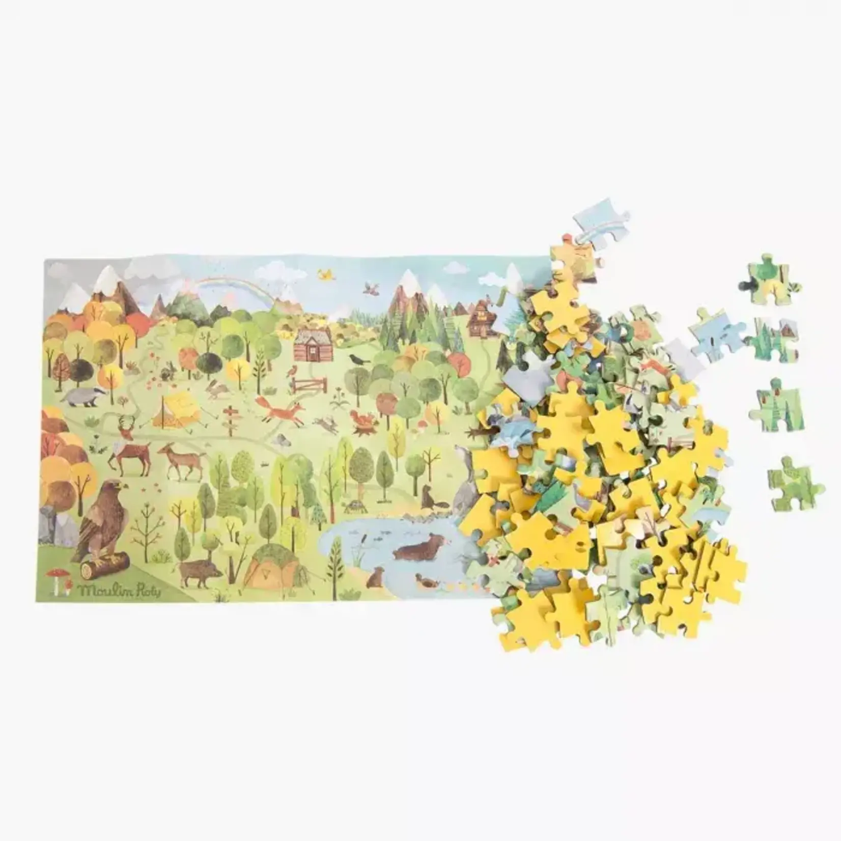 Moulin Roty Puzzle de l'explorateur 96 pièces - La Forêt - Dès 5A