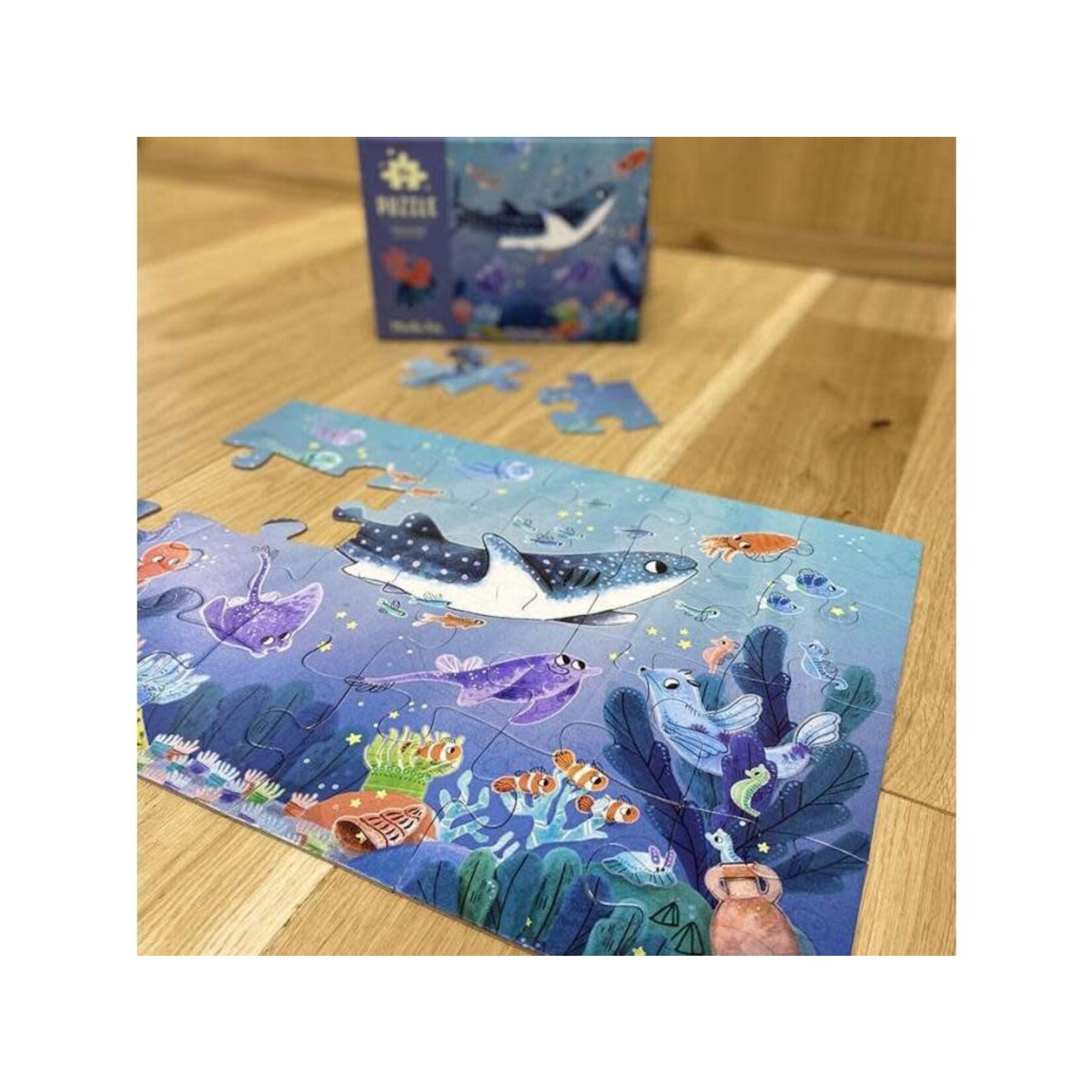 Moulin Roty Puzzle phosphorescent Sous la mer Les Aventures de Paulie