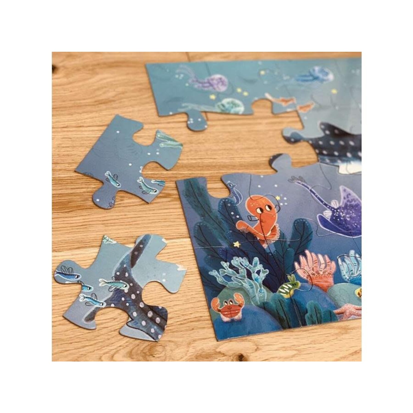 Moulin Roty Puzzle phosphorescent Sous la mer Les Aventures de Paulie