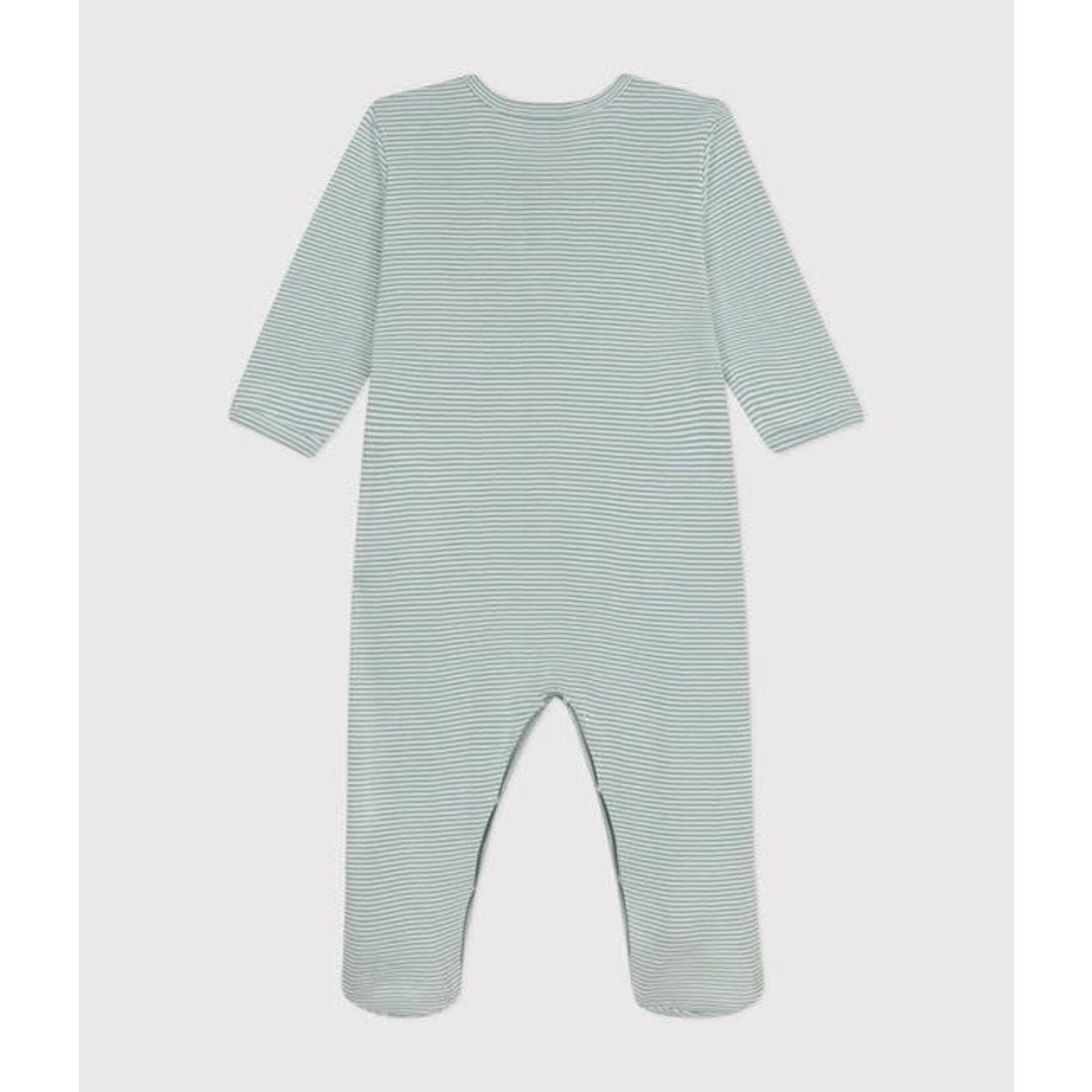 Petit Bateau Pyjama Dors Bien Bébé en Coton A Rayures Vertes