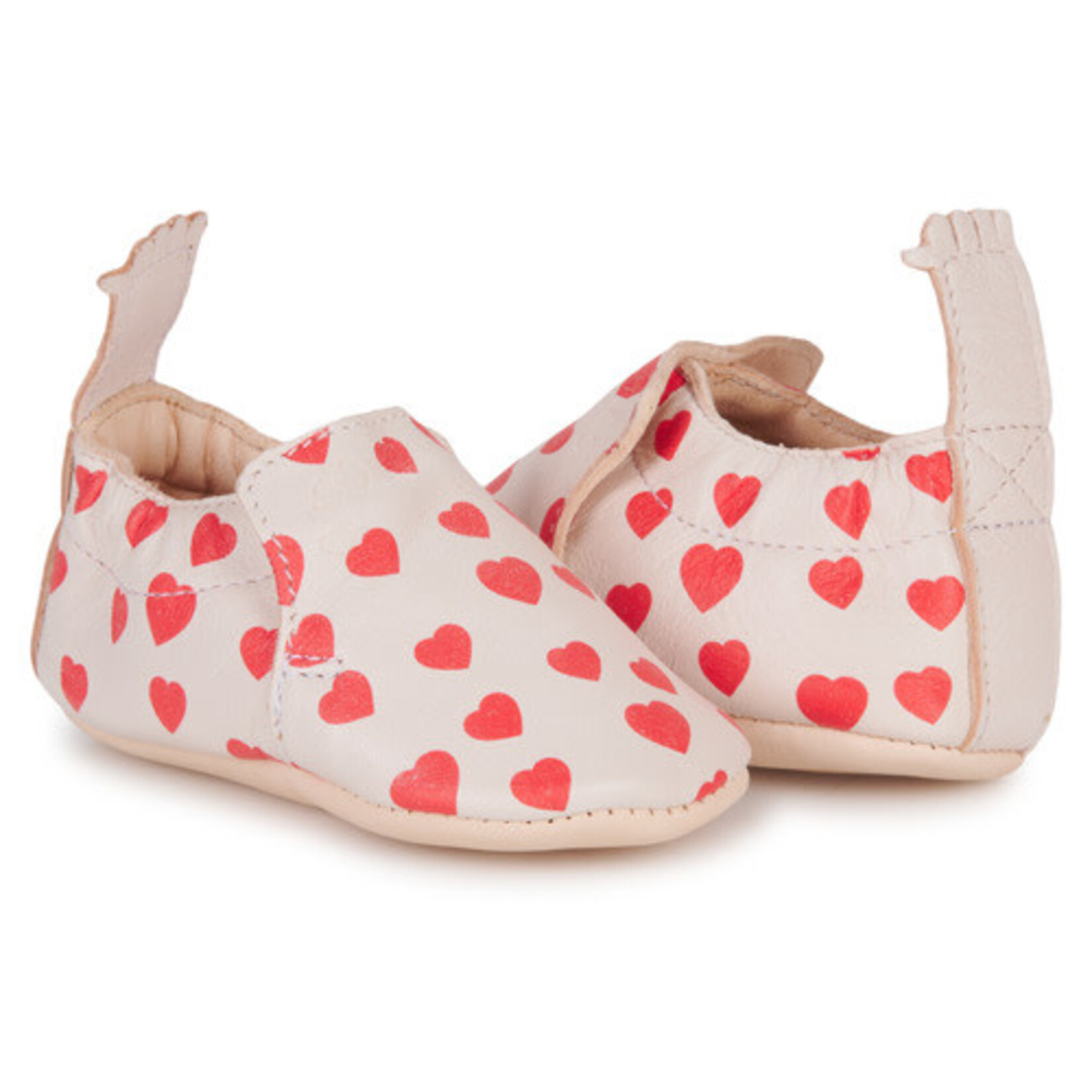 Easy Peasy Chaussons En Cuir My Blumoo antidérapants Lotus imprimé Cœur