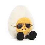 JellyCat Peluche Amuseable Boiled Egg Chic Oeuf à Lunettes