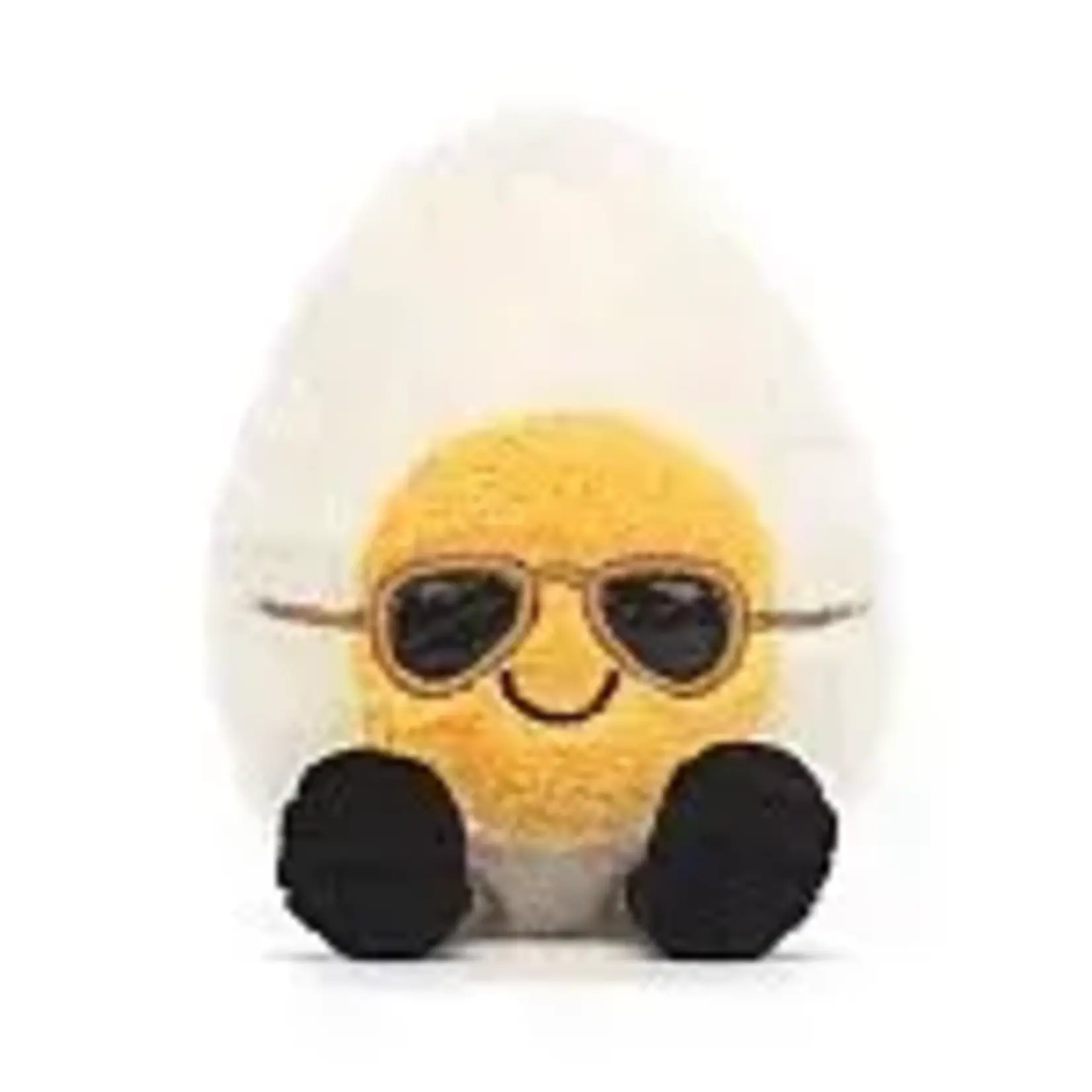 JellyCat Peluche Amuseable Boiled Egg Chic Oeuf à Lunettes