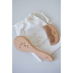 Zakuw Set Brosse et Peigne Bébé en Bois - Hirondelles