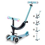 Micro Mobility Trottinette Evolutive Mini2Grow Deluxe 3 Roues Magic LED 4-en-1 Bleu