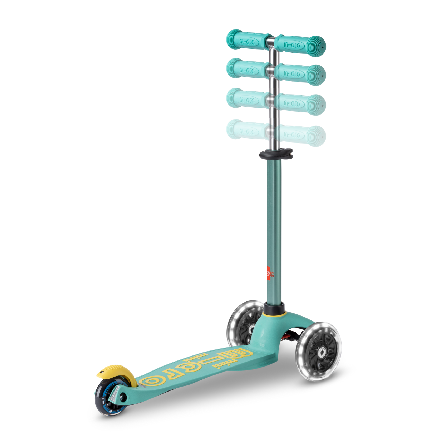 Micro Mobility Trottinette Evolutive Mini Micro Deluxe Eco 3 Roues LED Menthe