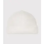 Petit Bateau Bonnet Naissance Bébé En Velours Blanc Marshmallow