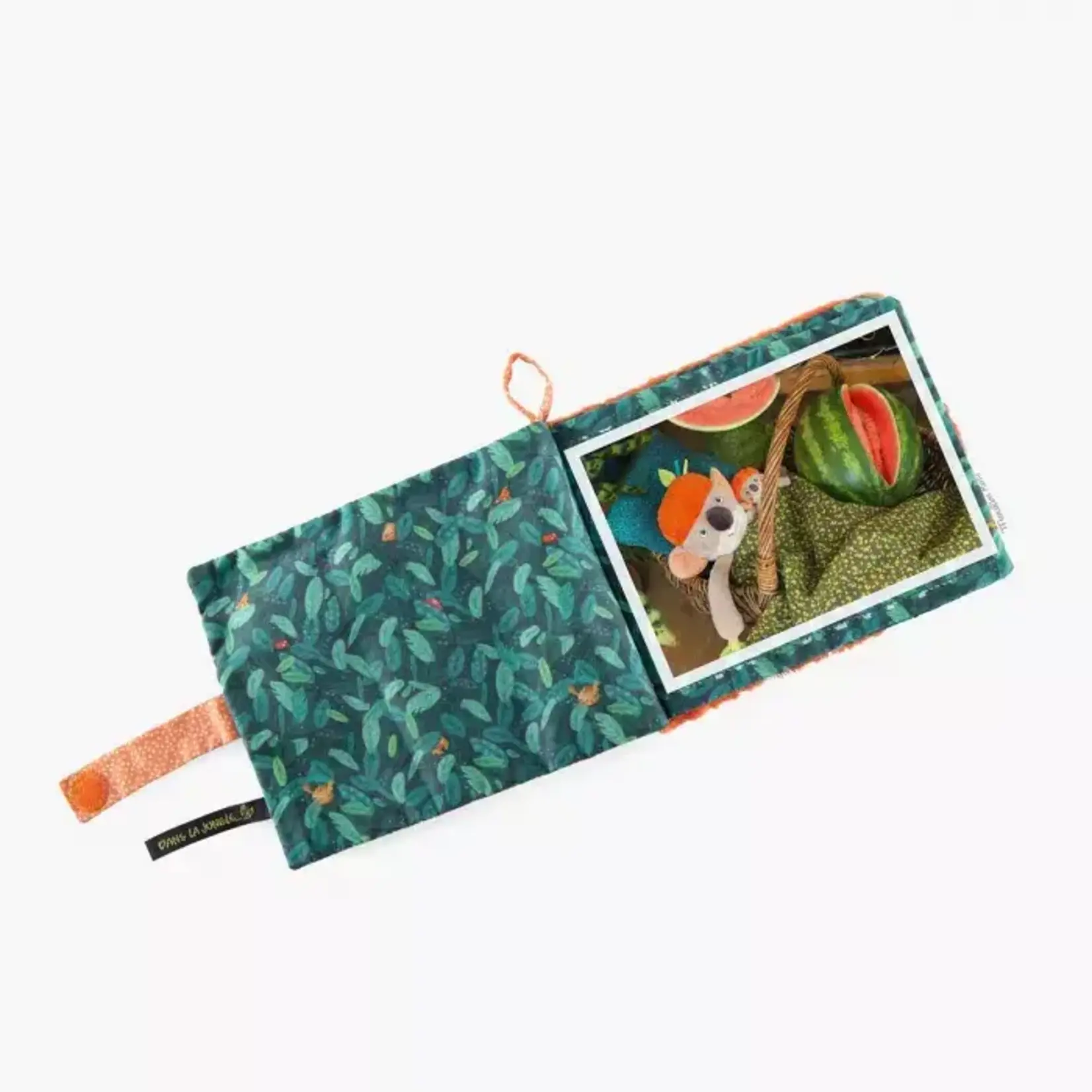 Moulin Roty Album photo textile Panthère dans la jungle