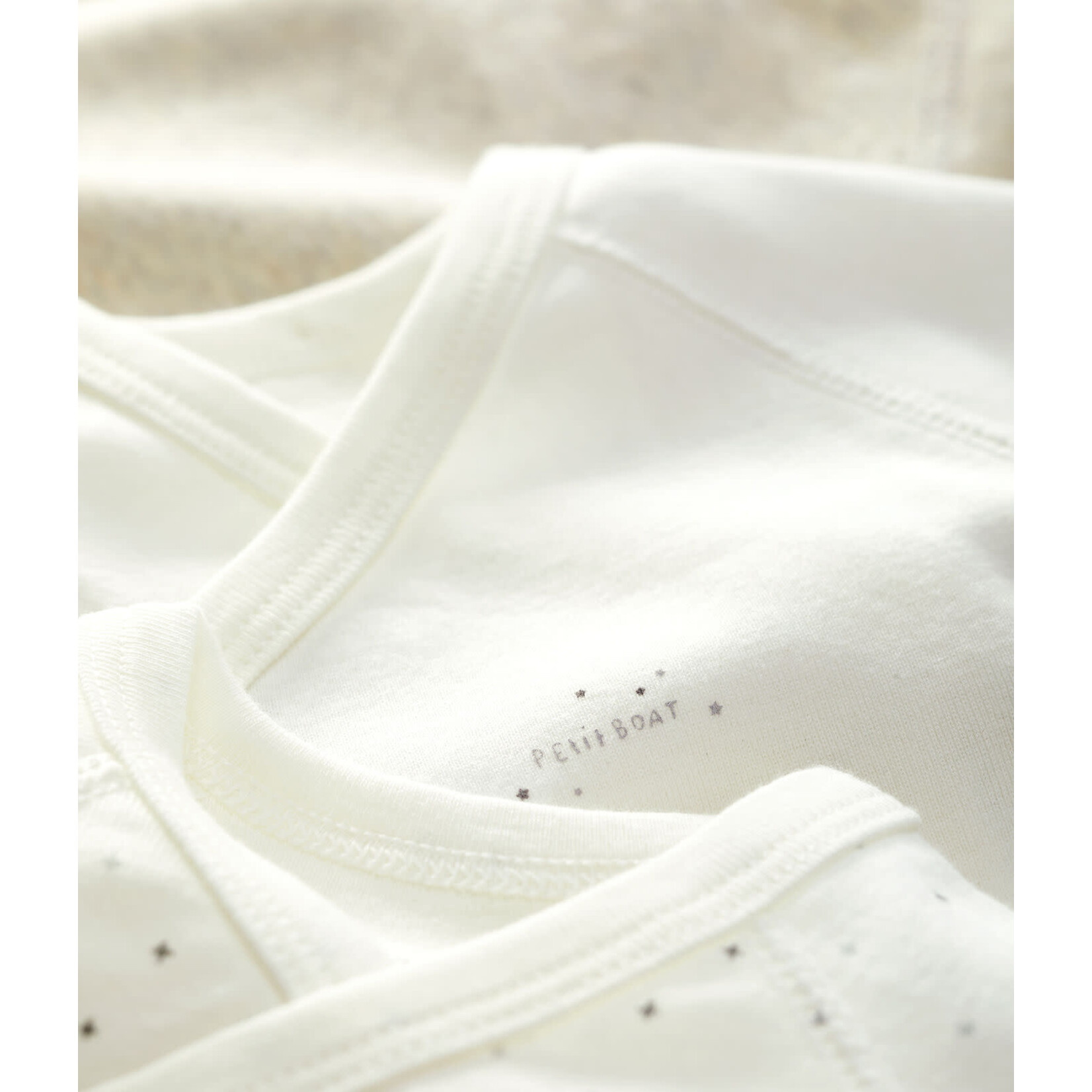 Petit Bateau Lot de 3 bodies bebe coton bio 0M