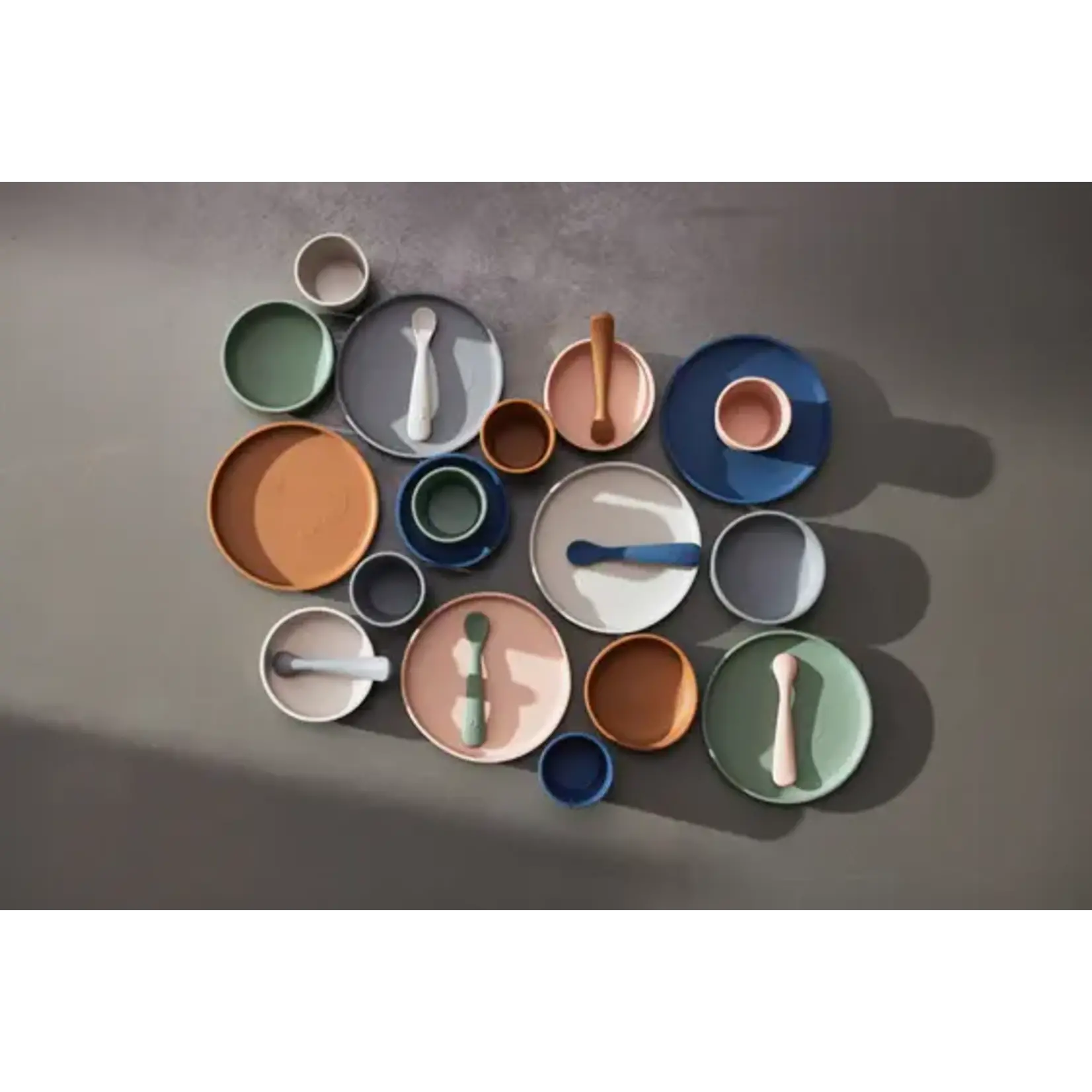 Jollein Assiette en Silicone avec Ventouse Motif Baleine Caramel