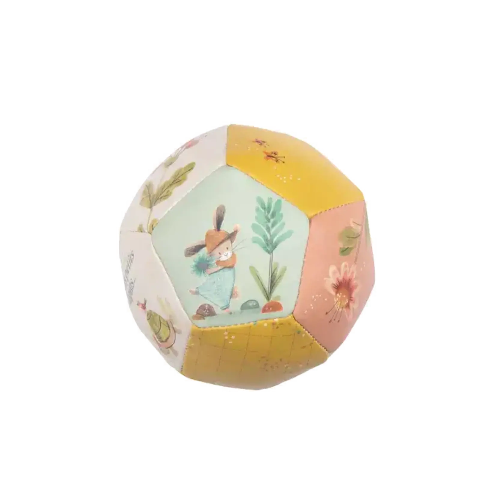 Moulin Roty Ballon Souple d'Apprentissage Trois Petits Lapins - Dès 6M
