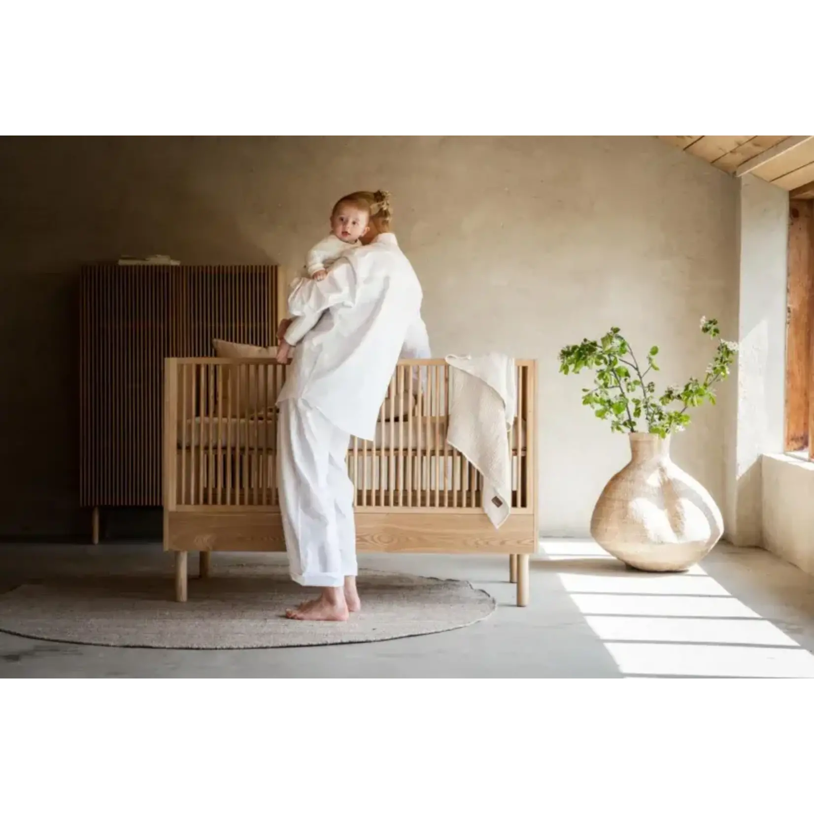 Quax Hai No Ki Lit Bébé Evolutif et Transformable 70x140CM Natural Ash