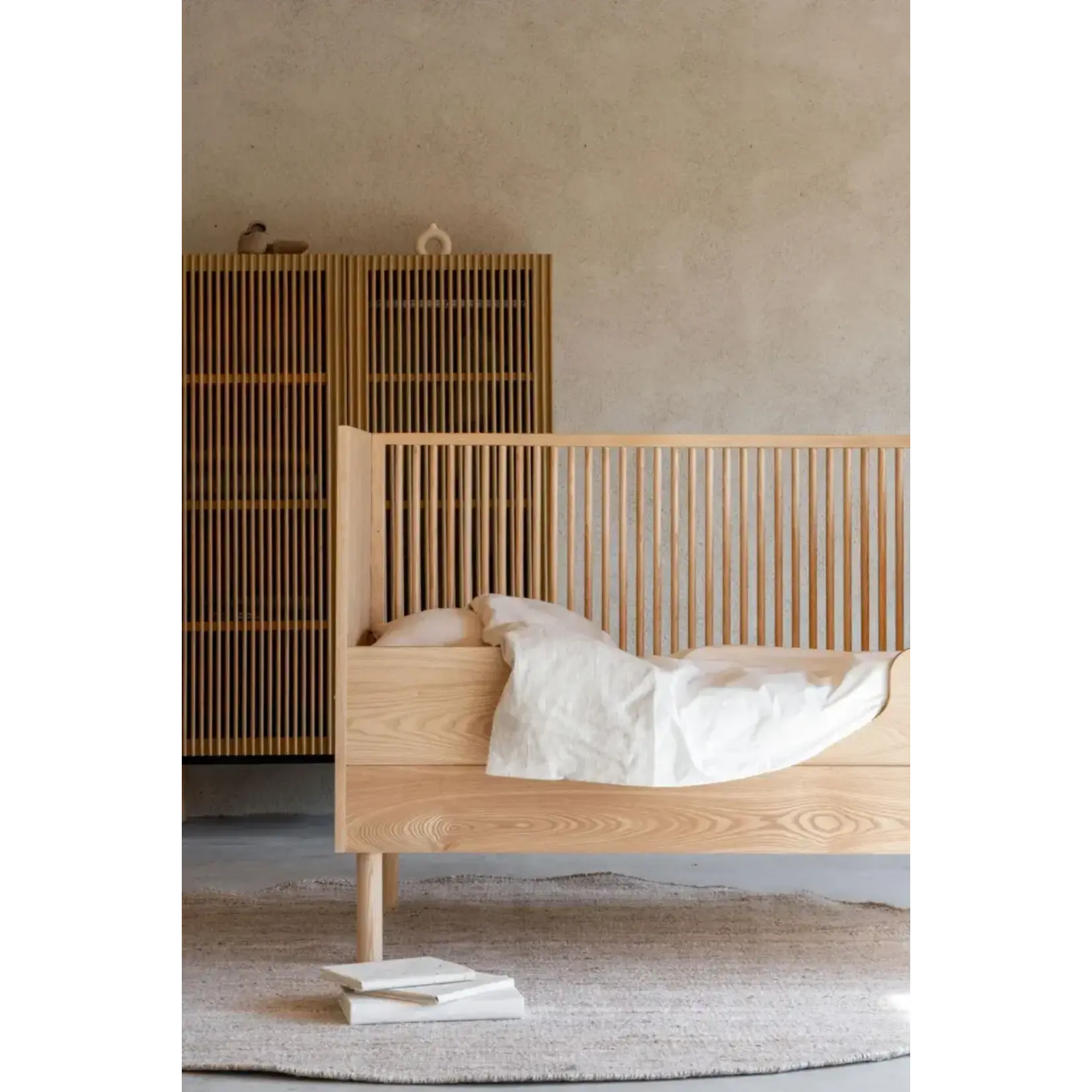 Quax Hai No Ki Lit Bébé Evolutif et Transformable 70x140CM Natural Ash