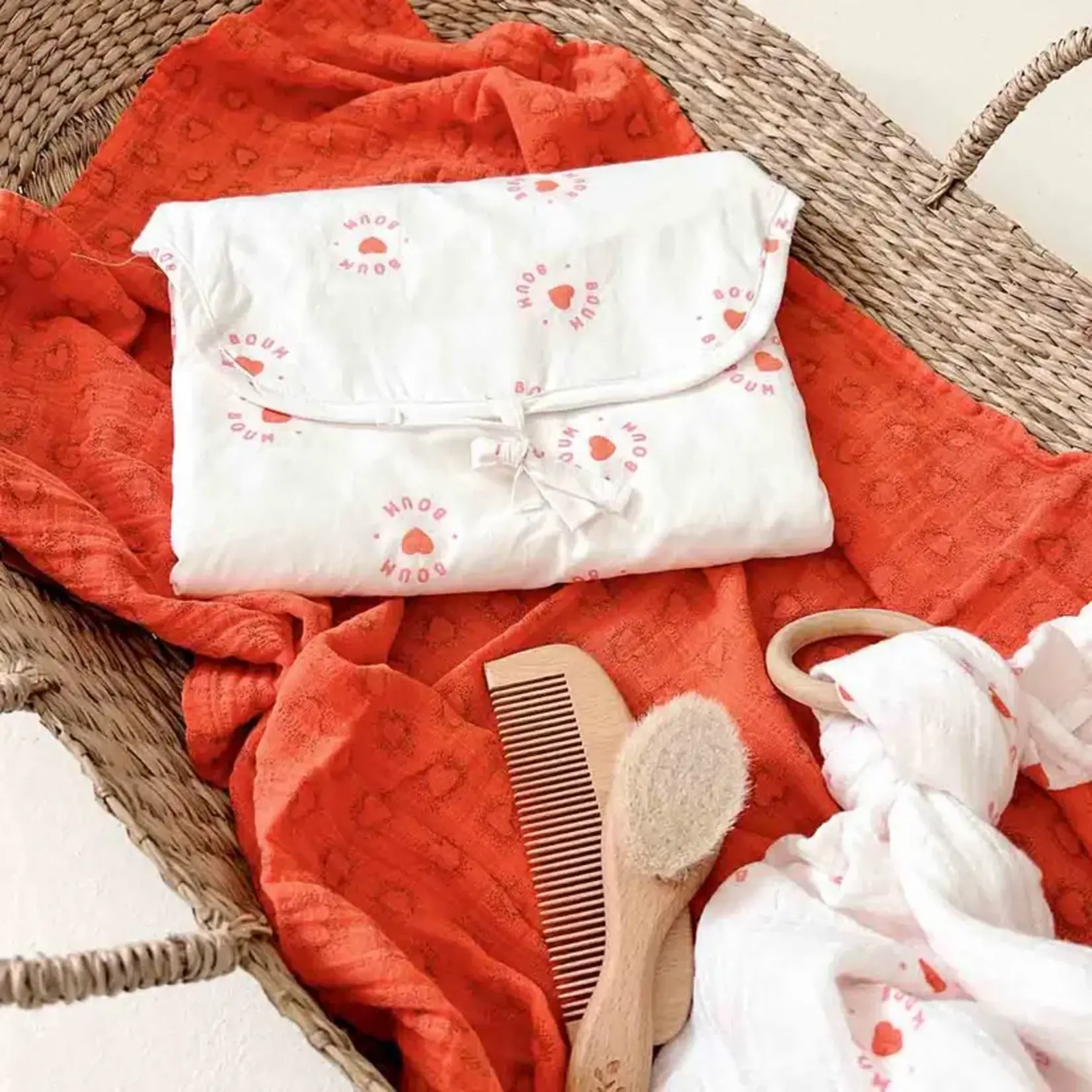 Rose in april Matelas à Langer Charly Boum Boum Ecru