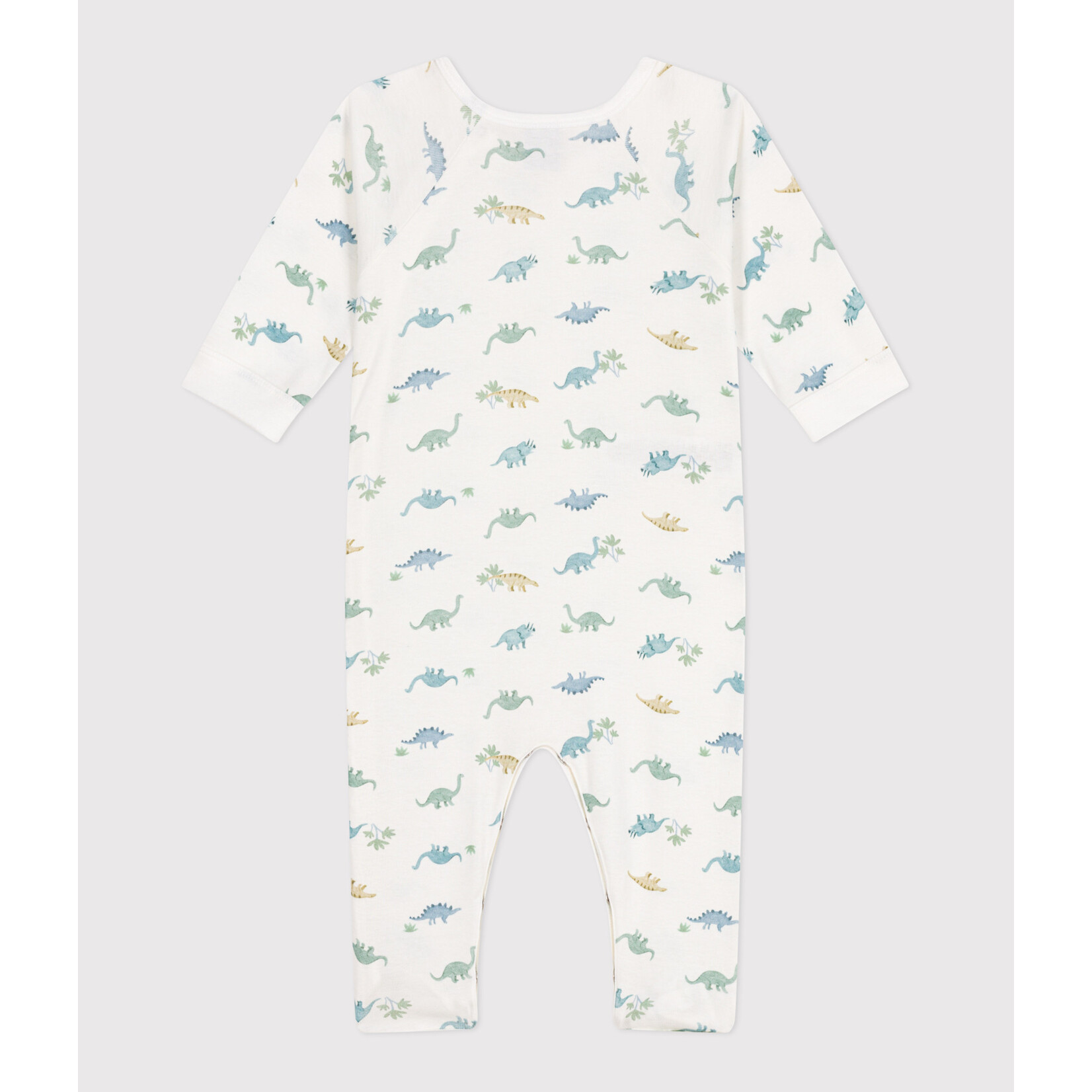 Petit Bateau Dors Bien Pyjama Avec Pieds Garçon Bébé Hiver Coton Bio Dinosaures