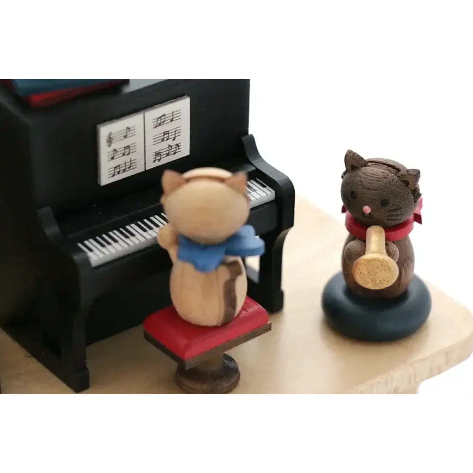 Wooderful Life Boite A Musique Chats Jouant du Piano N°12 Wooderful Life