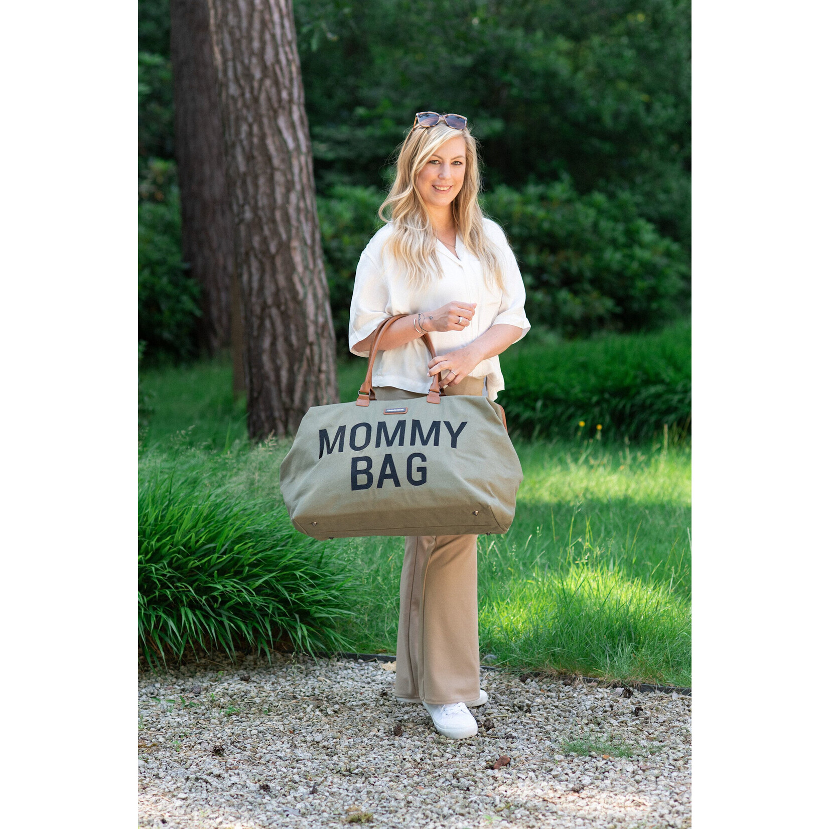 Childwood Mommy Bag Sac A Langer Large Toile Kaki