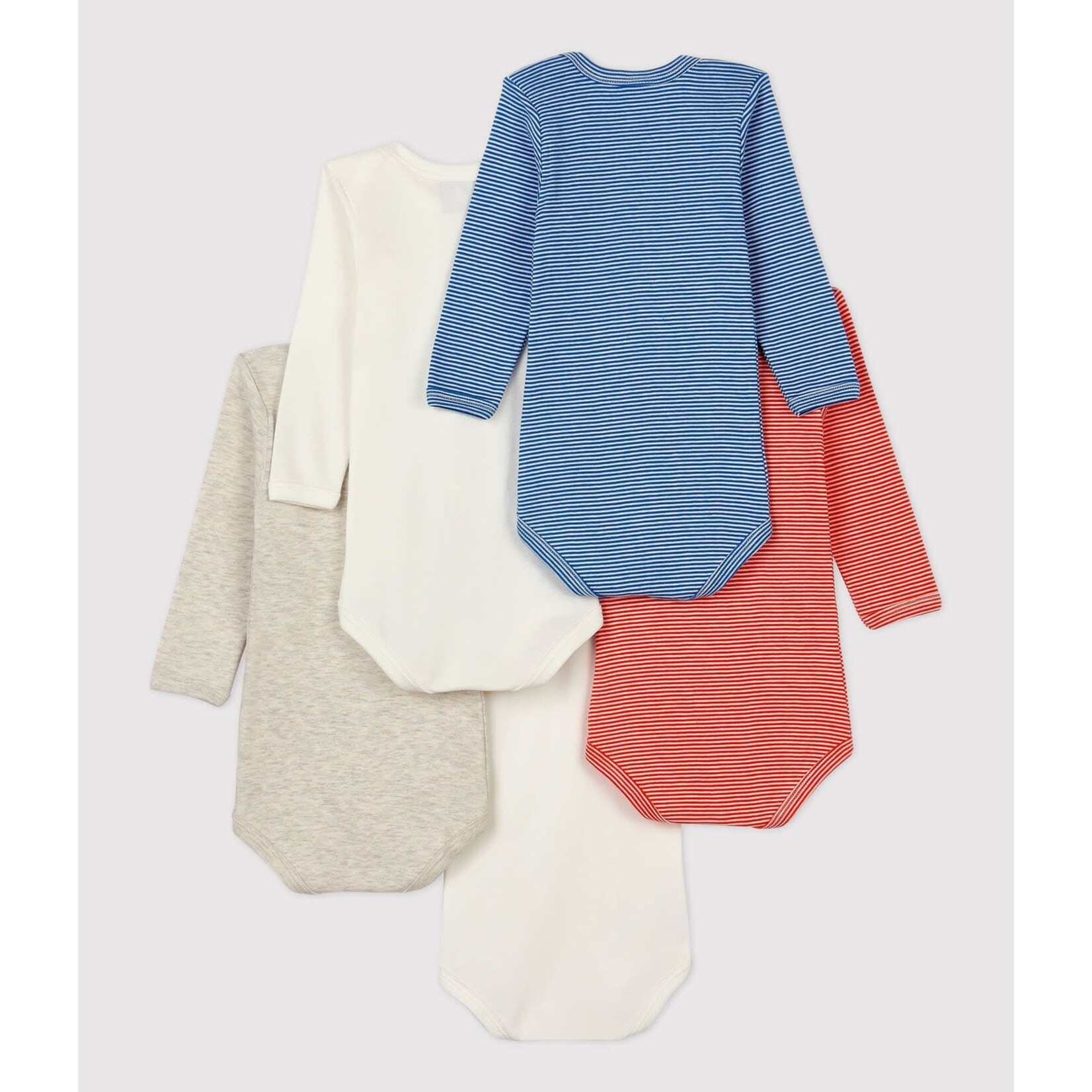 Petit Bateau Lot de 5 Bodies Bébé Coton