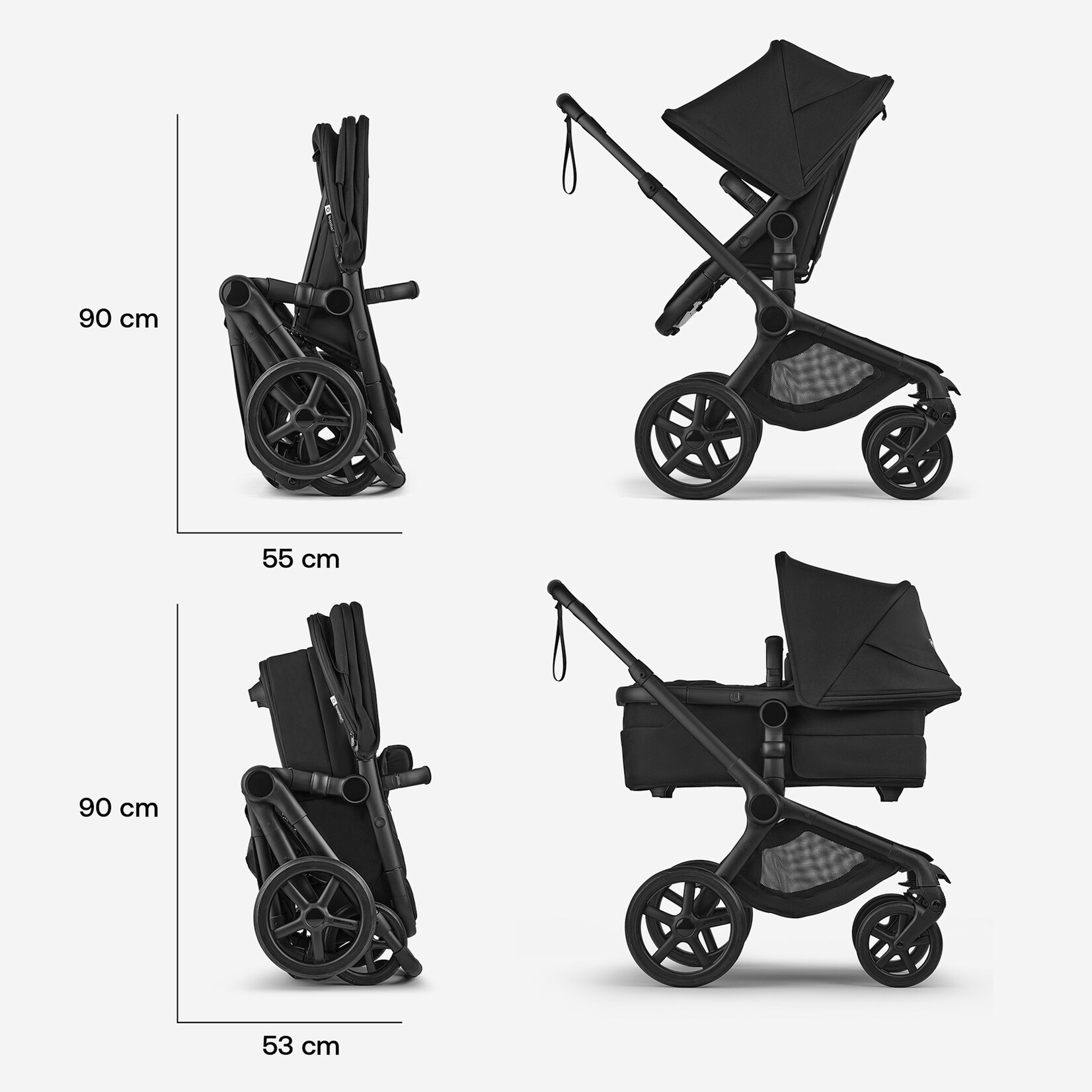 Bugaboo Poussette Tout Terrain Fox 5 Renew Châssis Noir