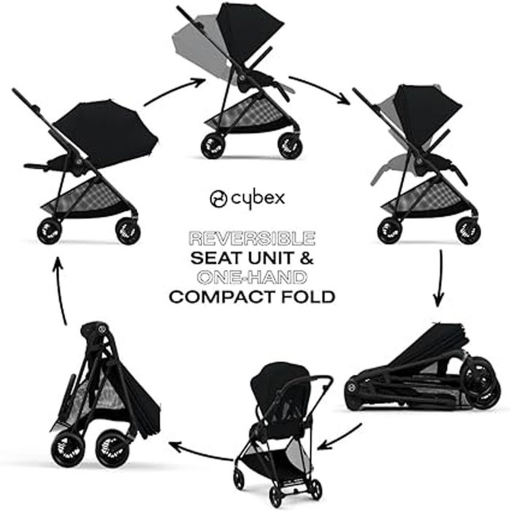Cybex Gold Poussette Citadine Ultra Légère Melio Carbon