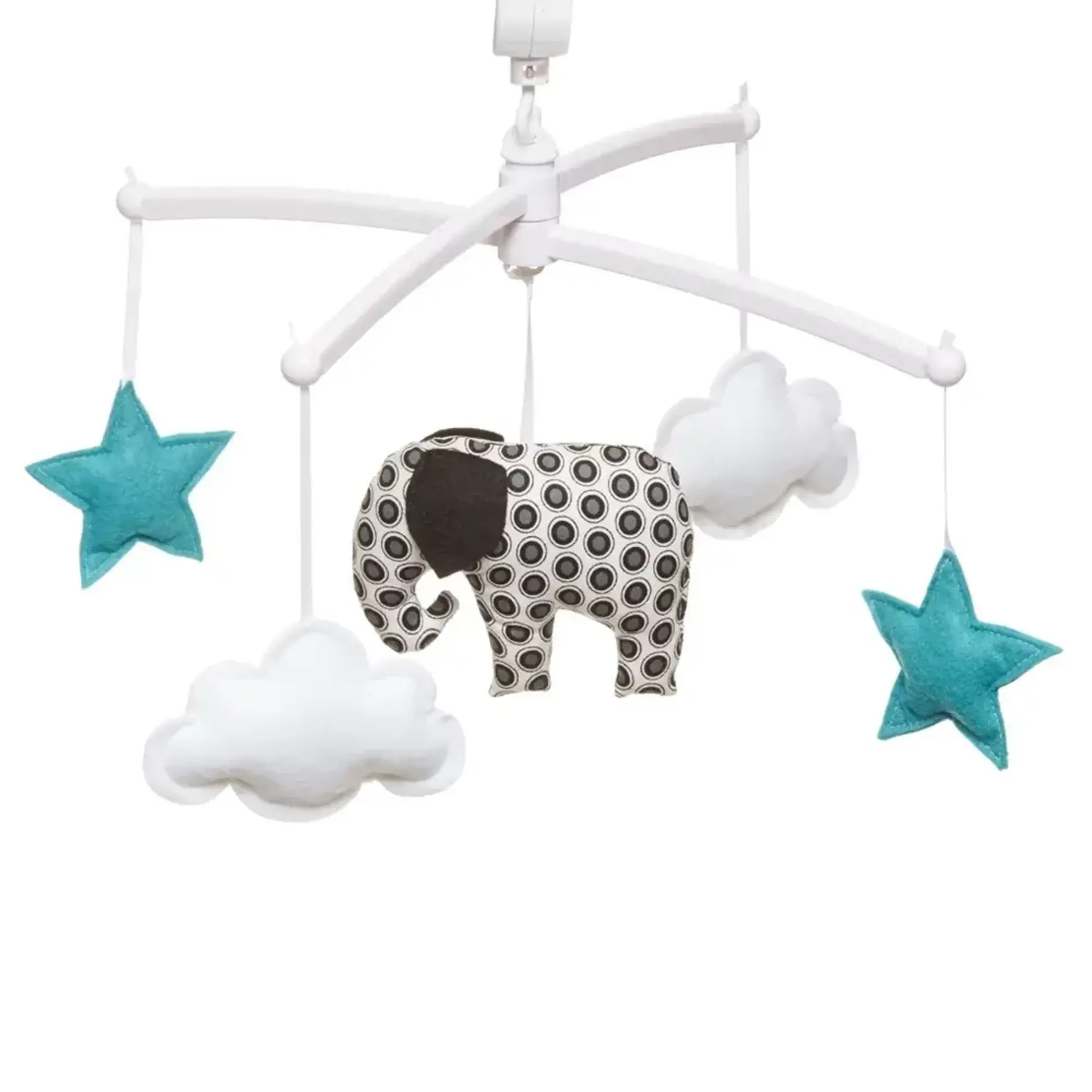 Pouce et Lina Mobile Musical Éléphant Black et White