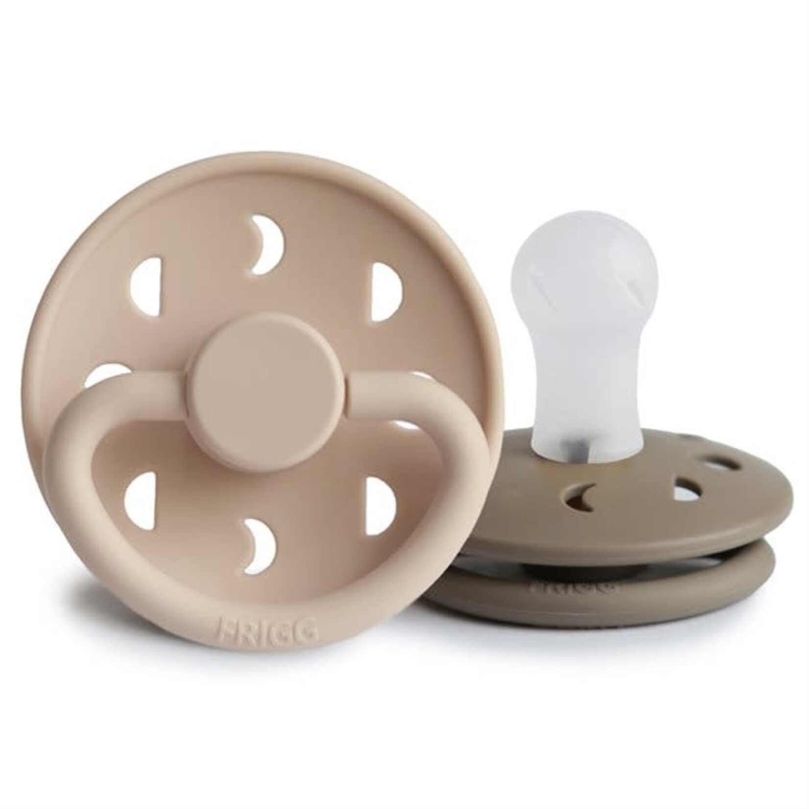 Frigg Frigg 2 Tetines Moon Silicone Croissant - Portobello 0-6M