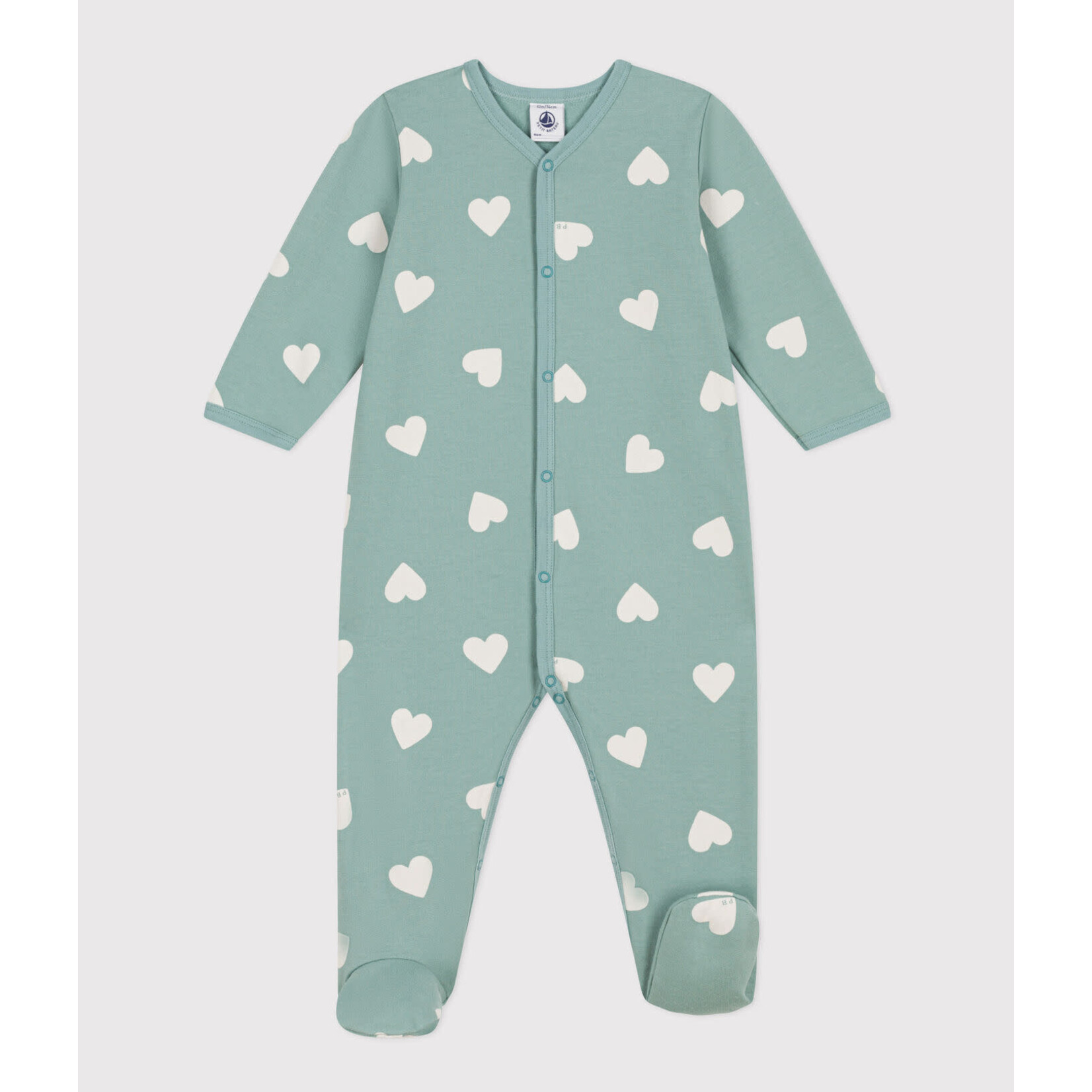Petit Bateau Pyjama hiver coeurs en molleton paul