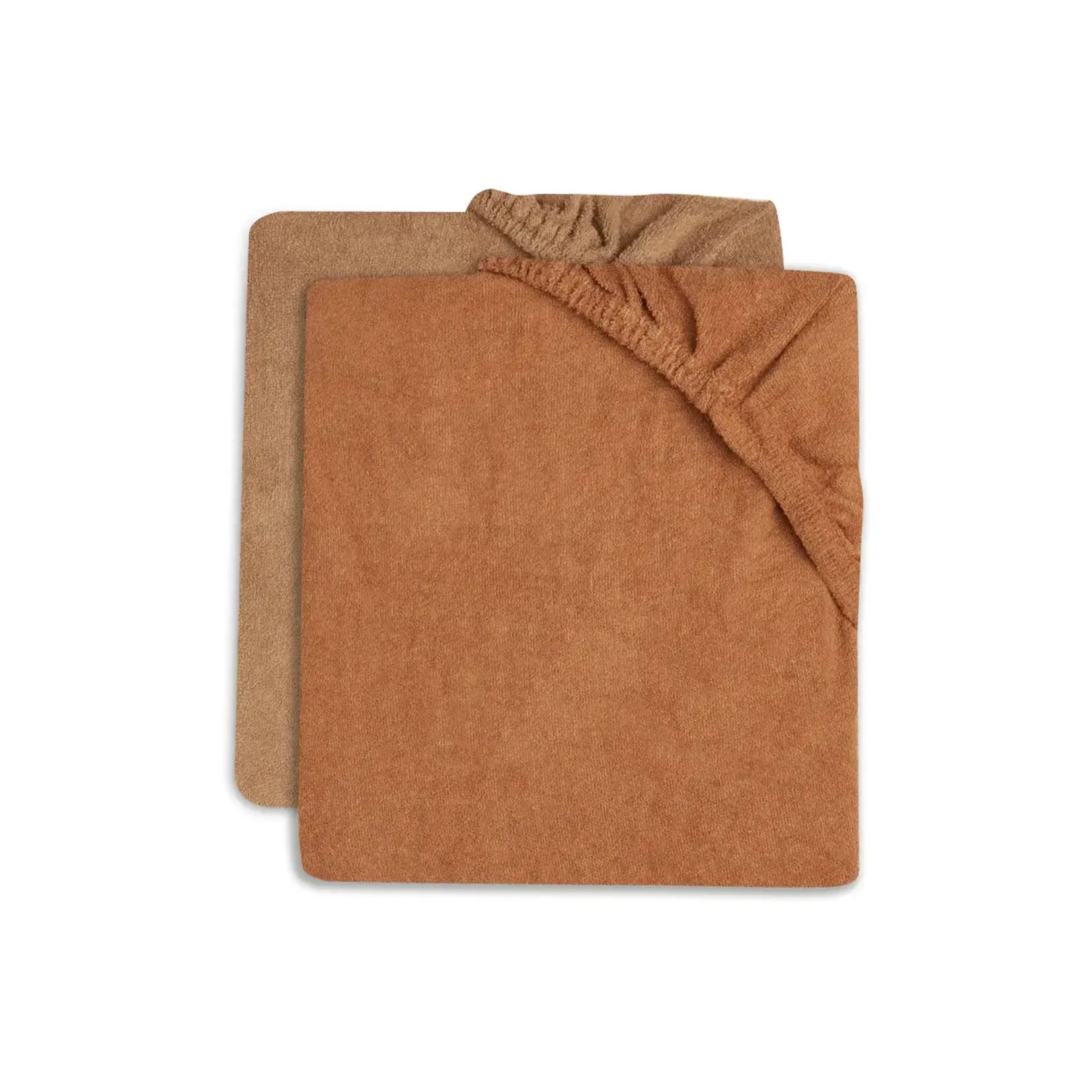 Jollein Lot 2 Housses matelas à Langer Éponge 50x70cm - Caramel/Biscuit