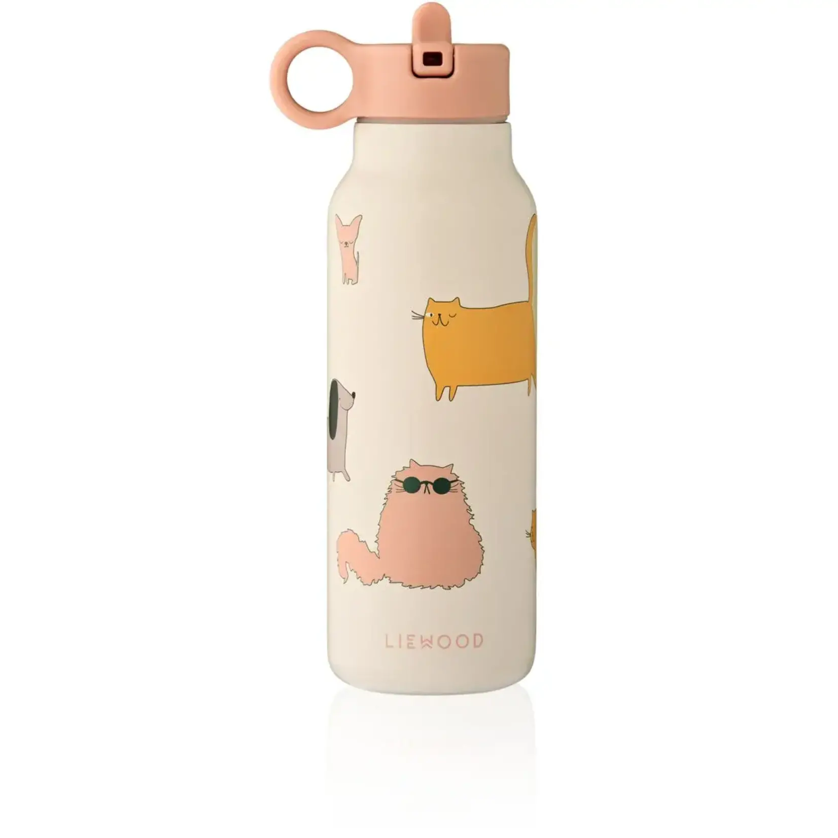 Liewood Gourde Isotherme Falk Inox 350 ML Cats and Dogs
